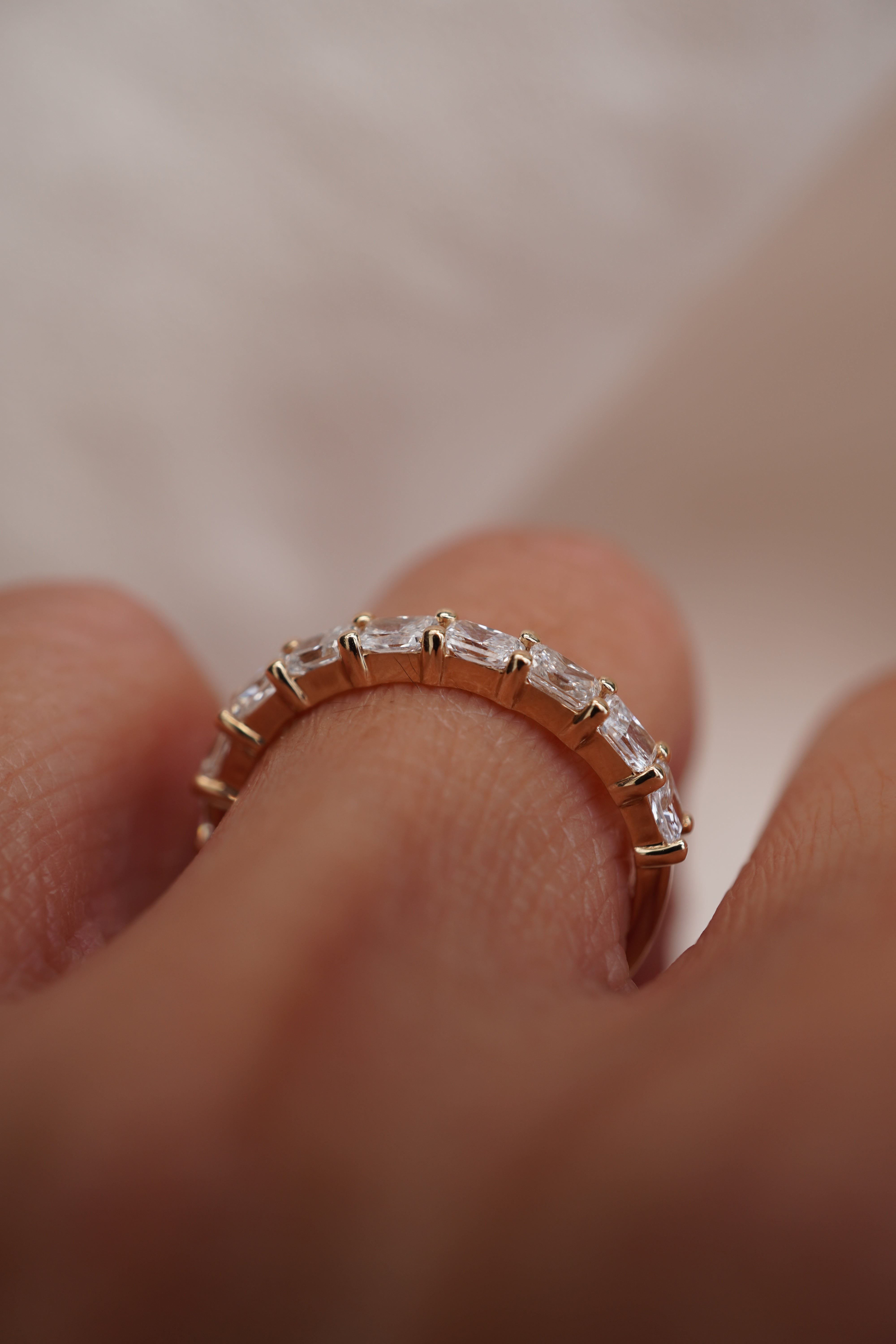 Lab Grown Petite East-West Radiant Band