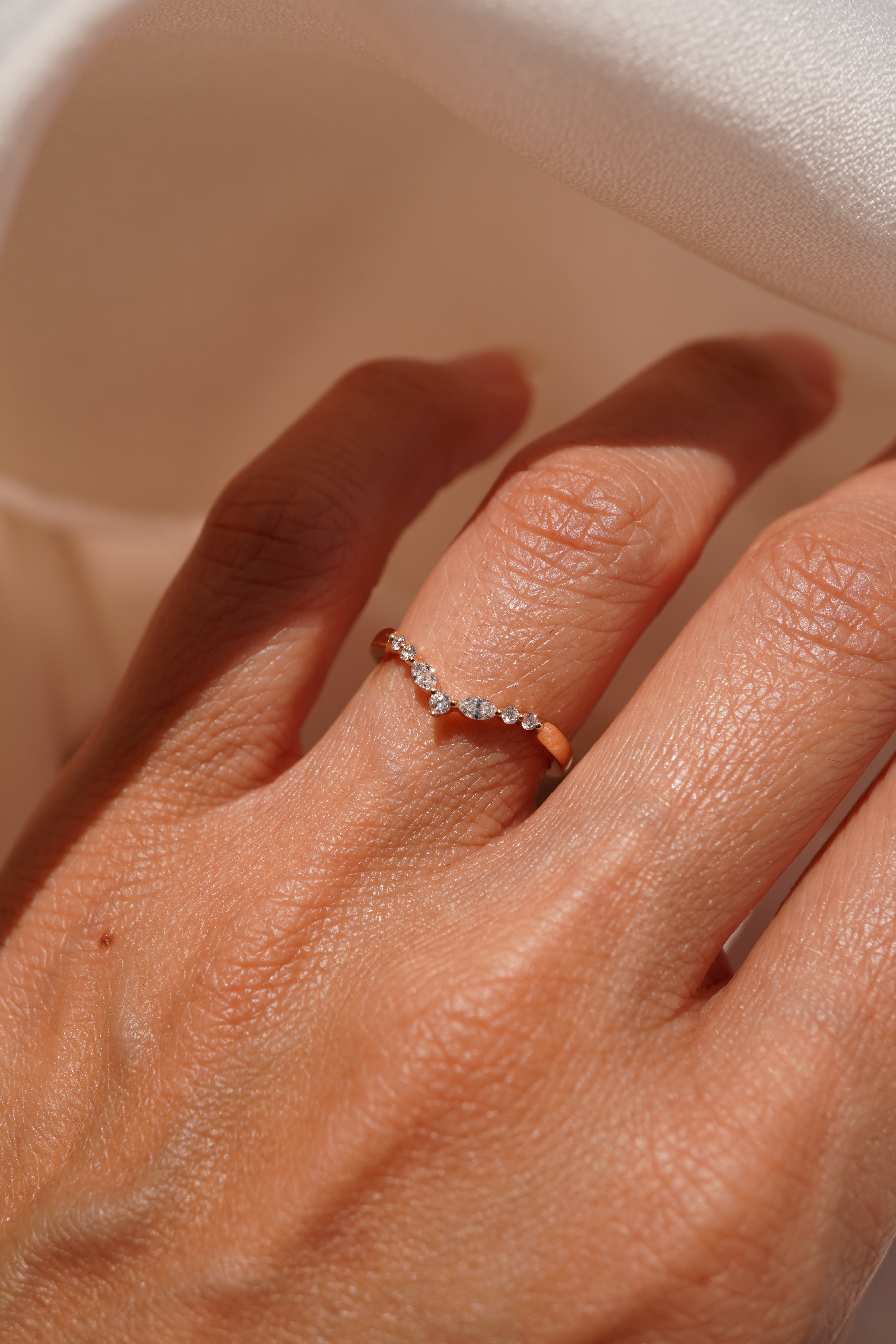 Marquise and Round Diamond Contour