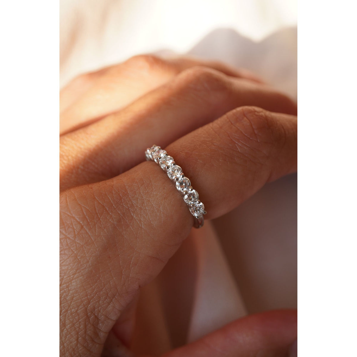 Natural Platinum Diamond Band