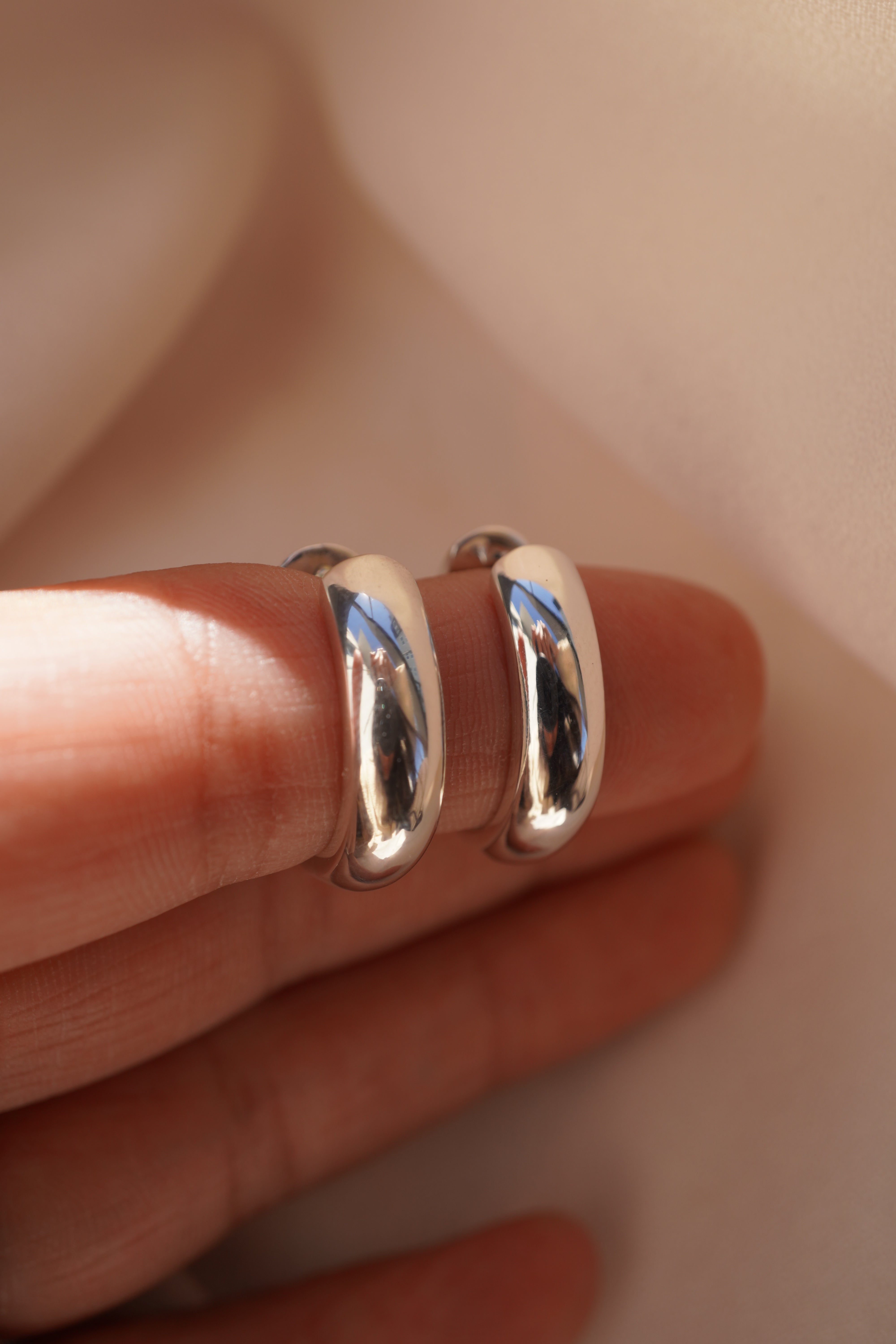 Silver Hinged Hoops
