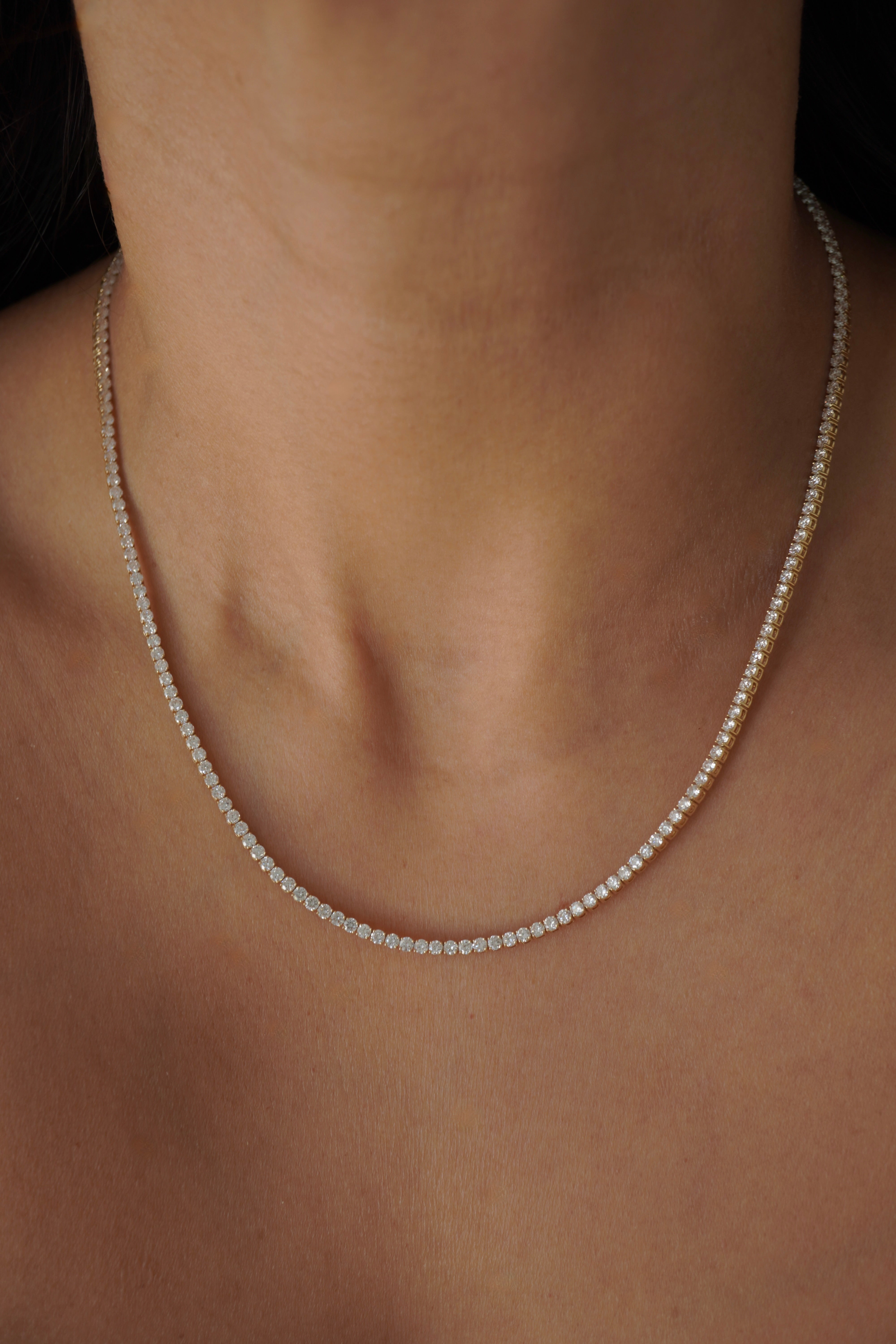 Lab Grown Diamond Tennis Necklace