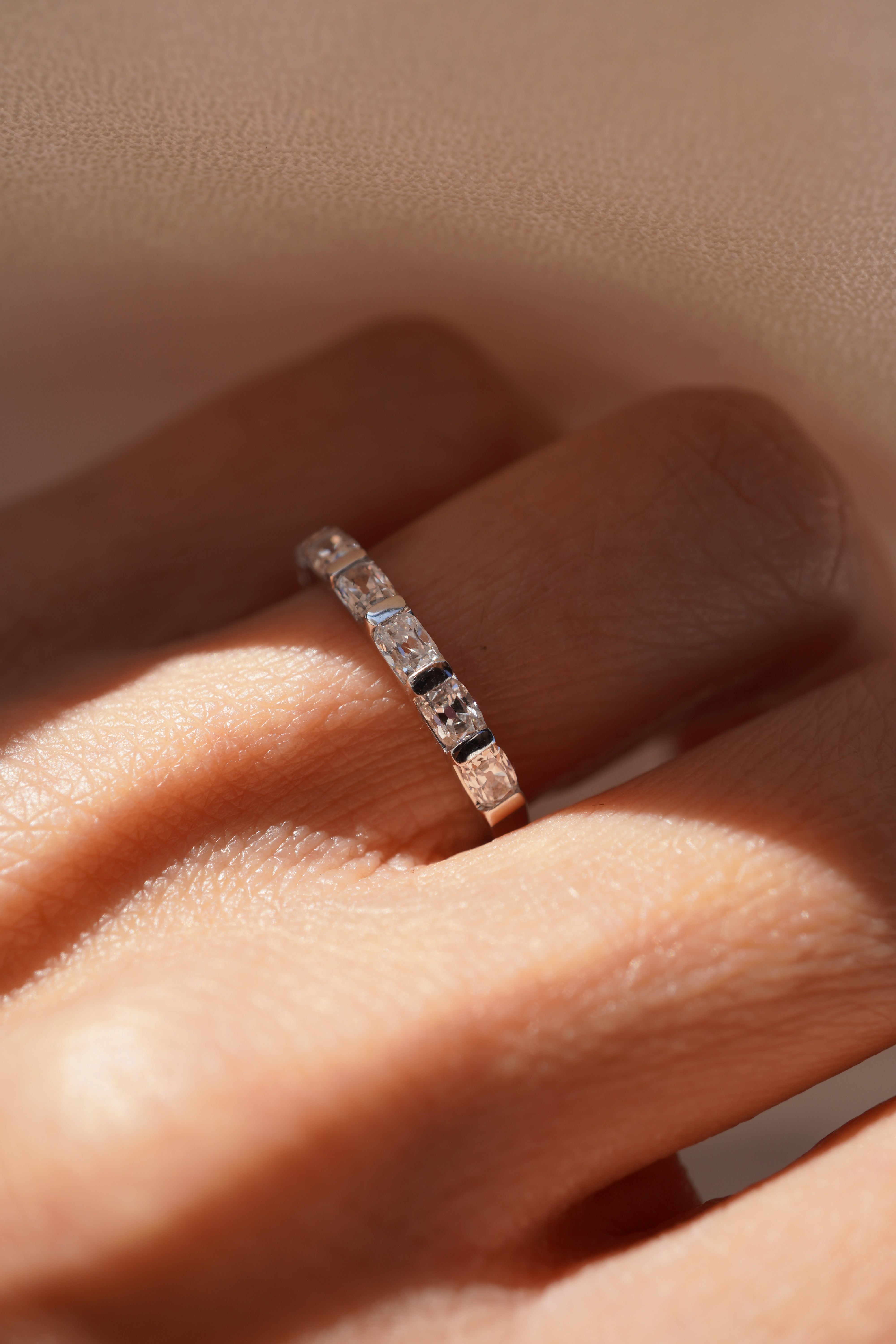 Enchanted Antique Cushion Diamond Band