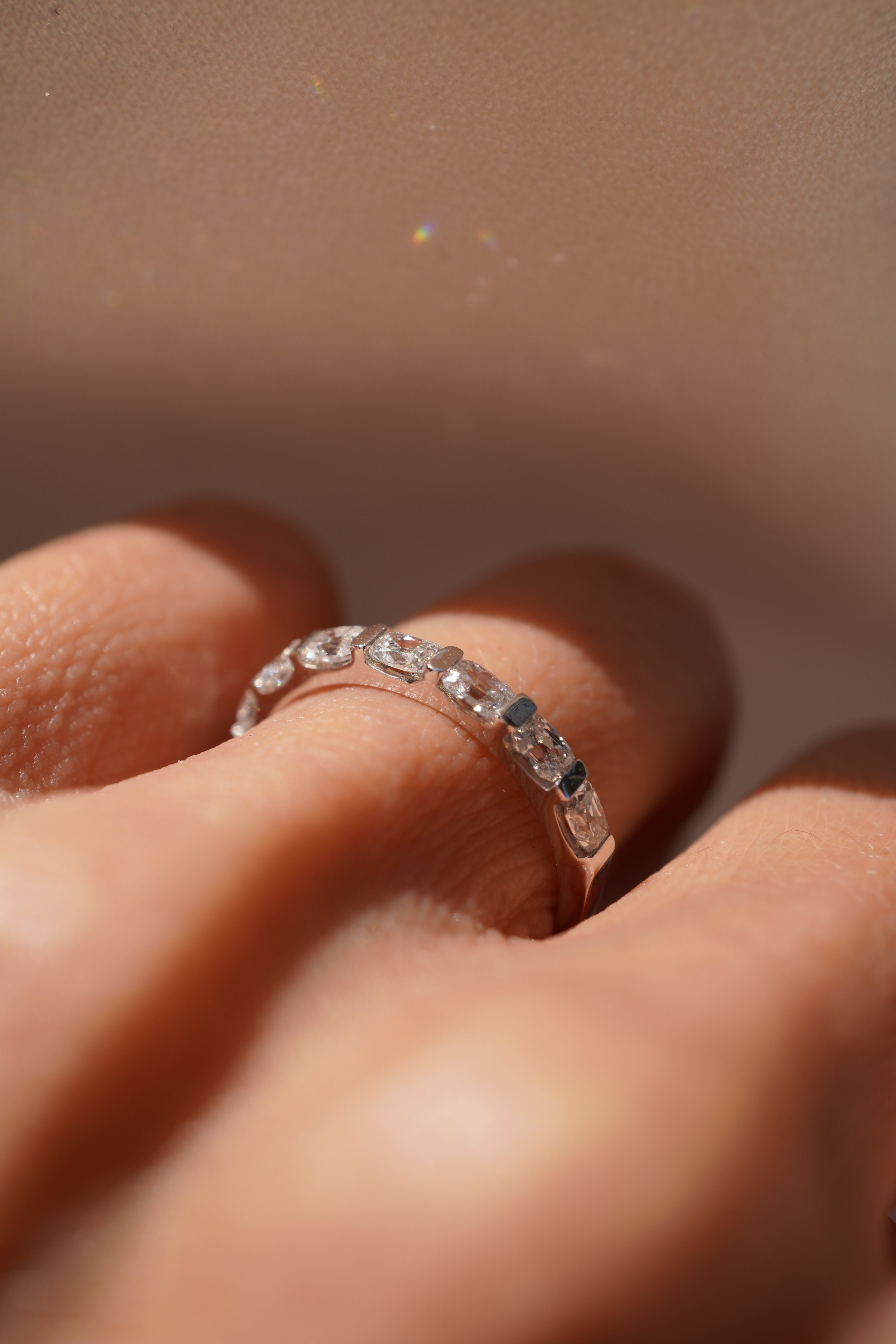 Enchanted Antique Cushion Diamond Band