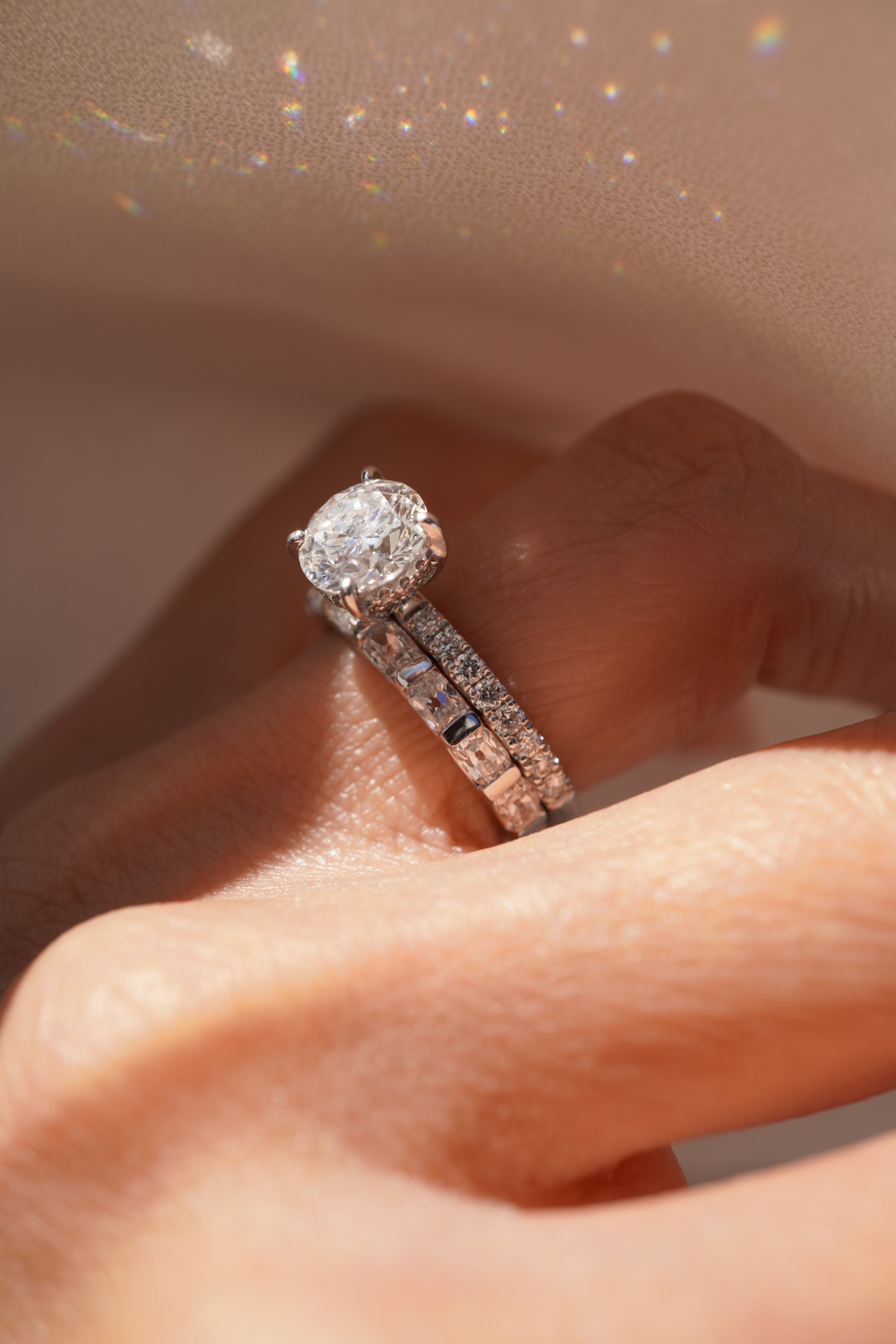 Enchanted Antique Cushion Diamond Band