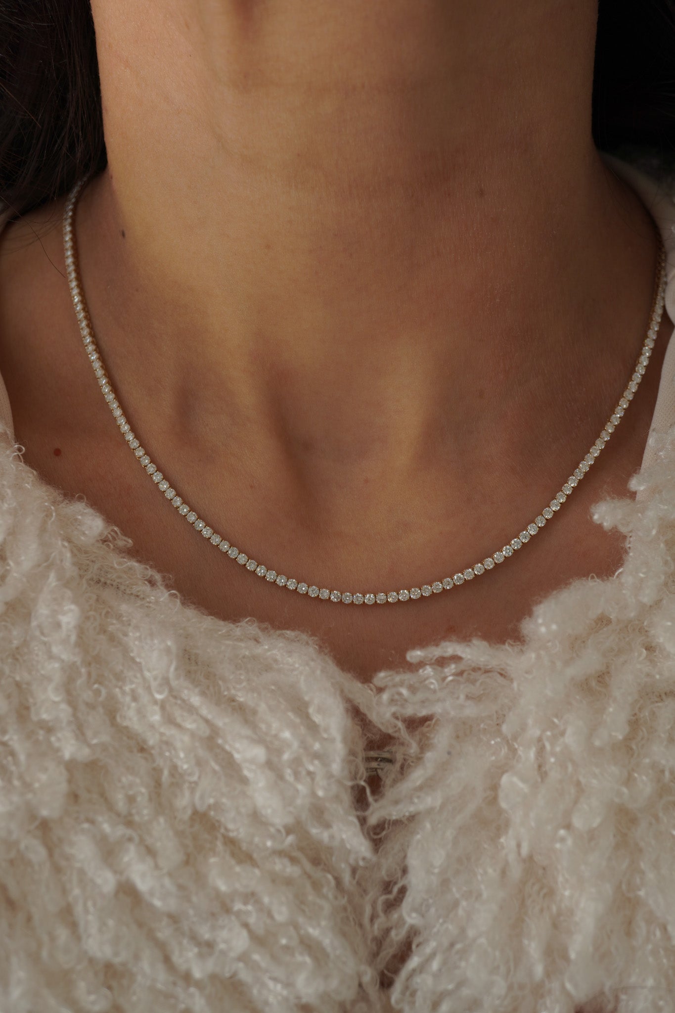 Lab Grown Diamond Tennis Necklace