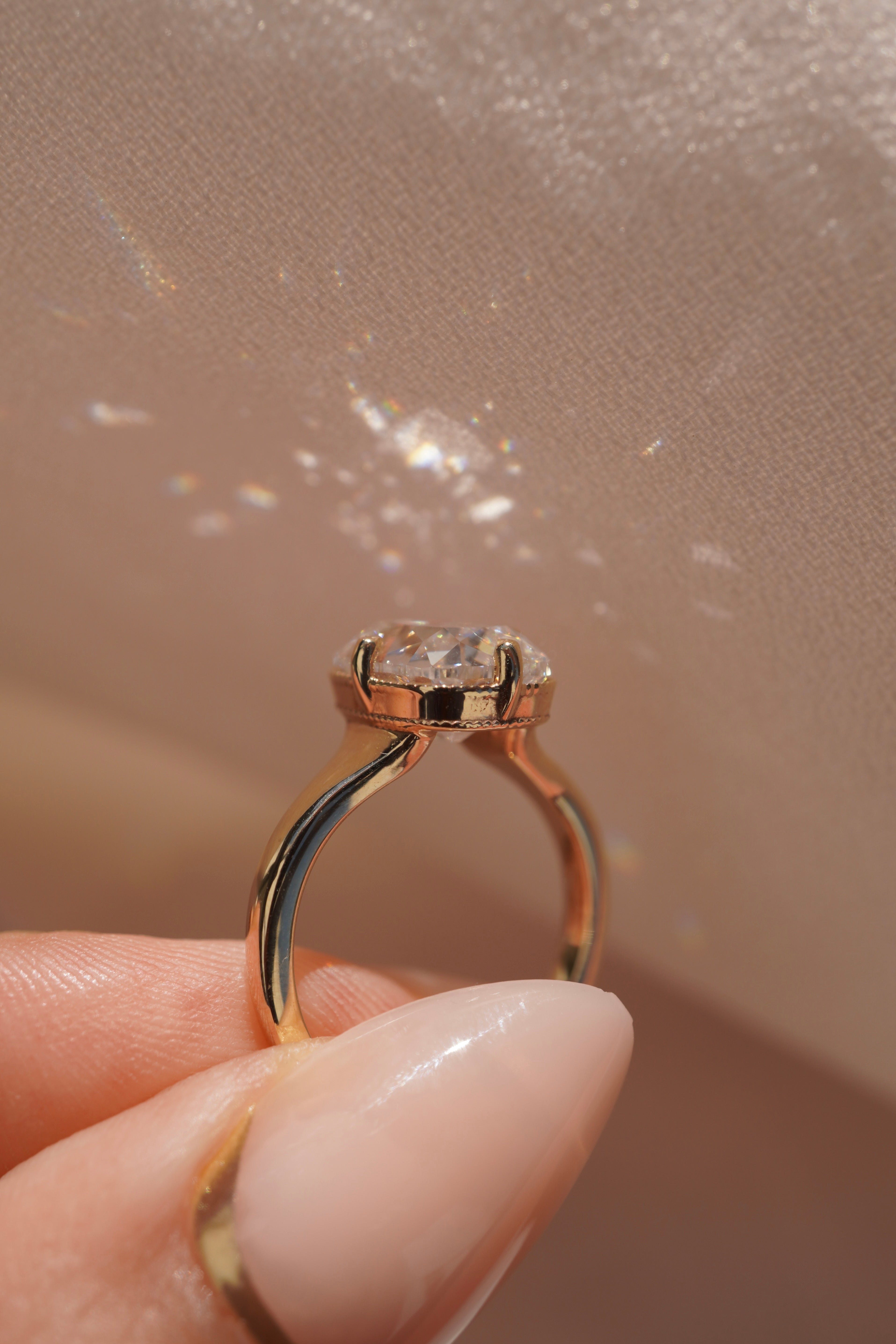 Old Mine Cushion Compass Ring