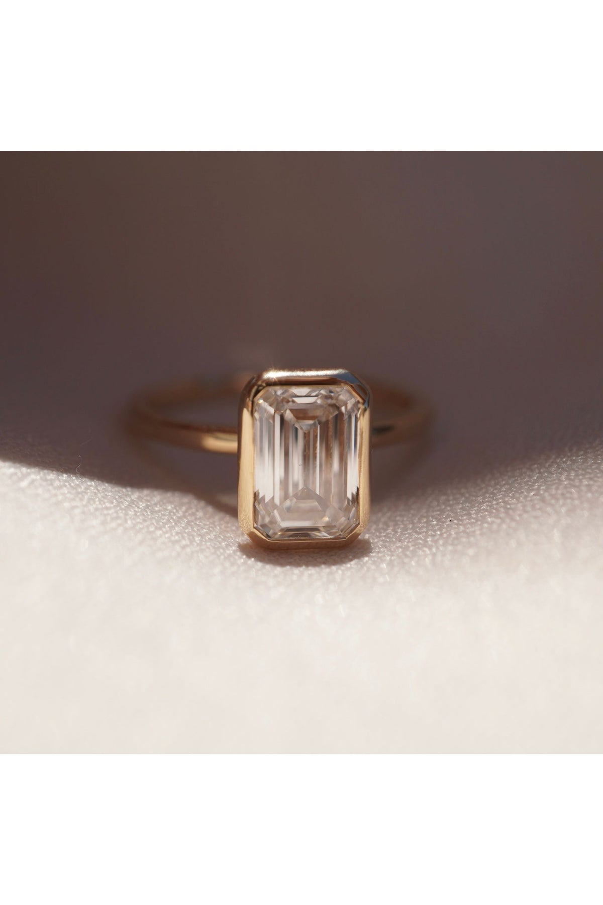 Emerald Bezel Solitaire