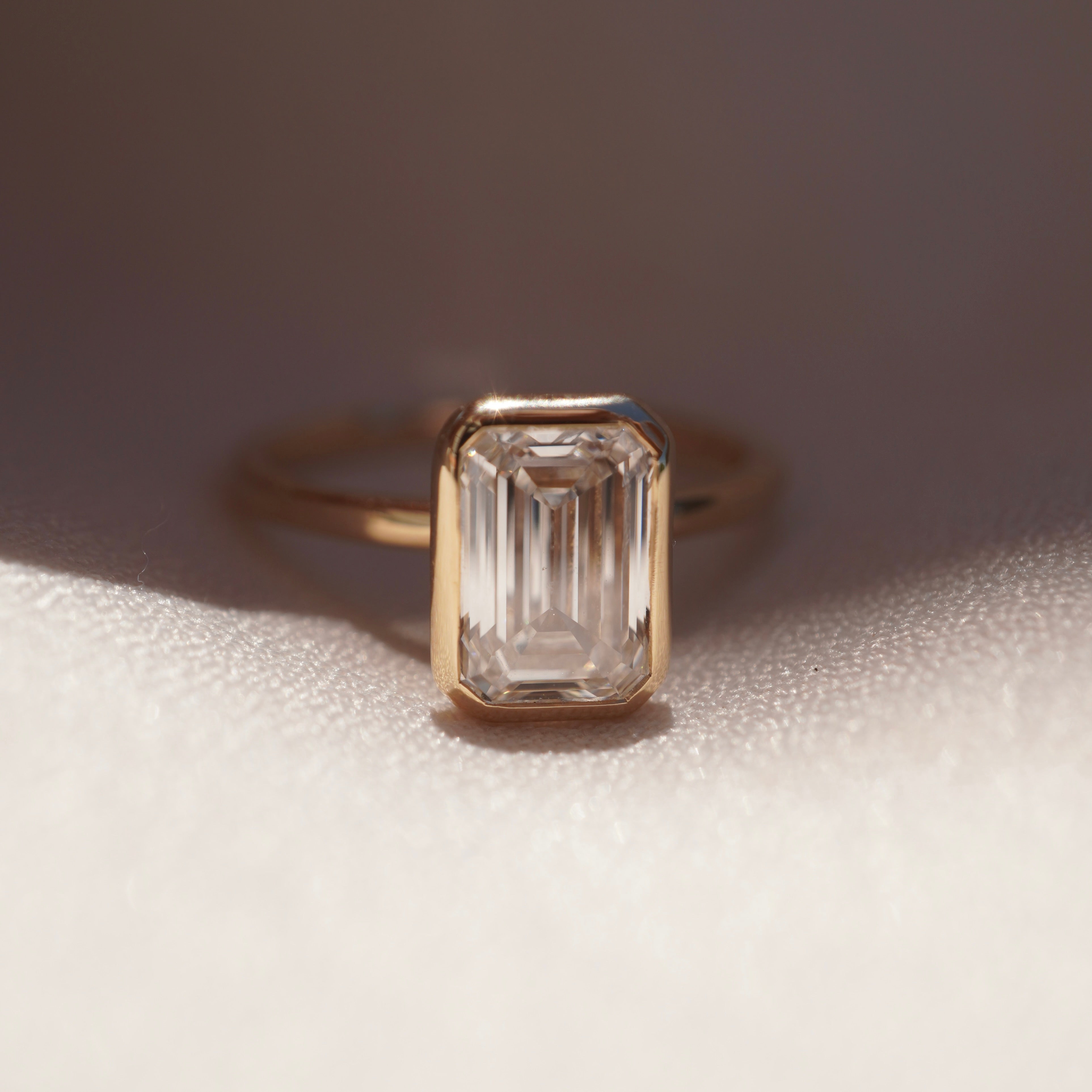 Emerald Bezel Solitaire