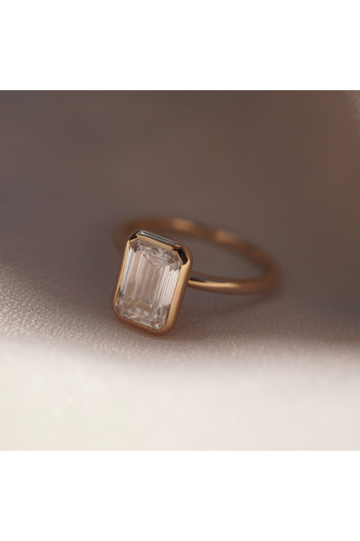 Emerald Bezel Solitaire