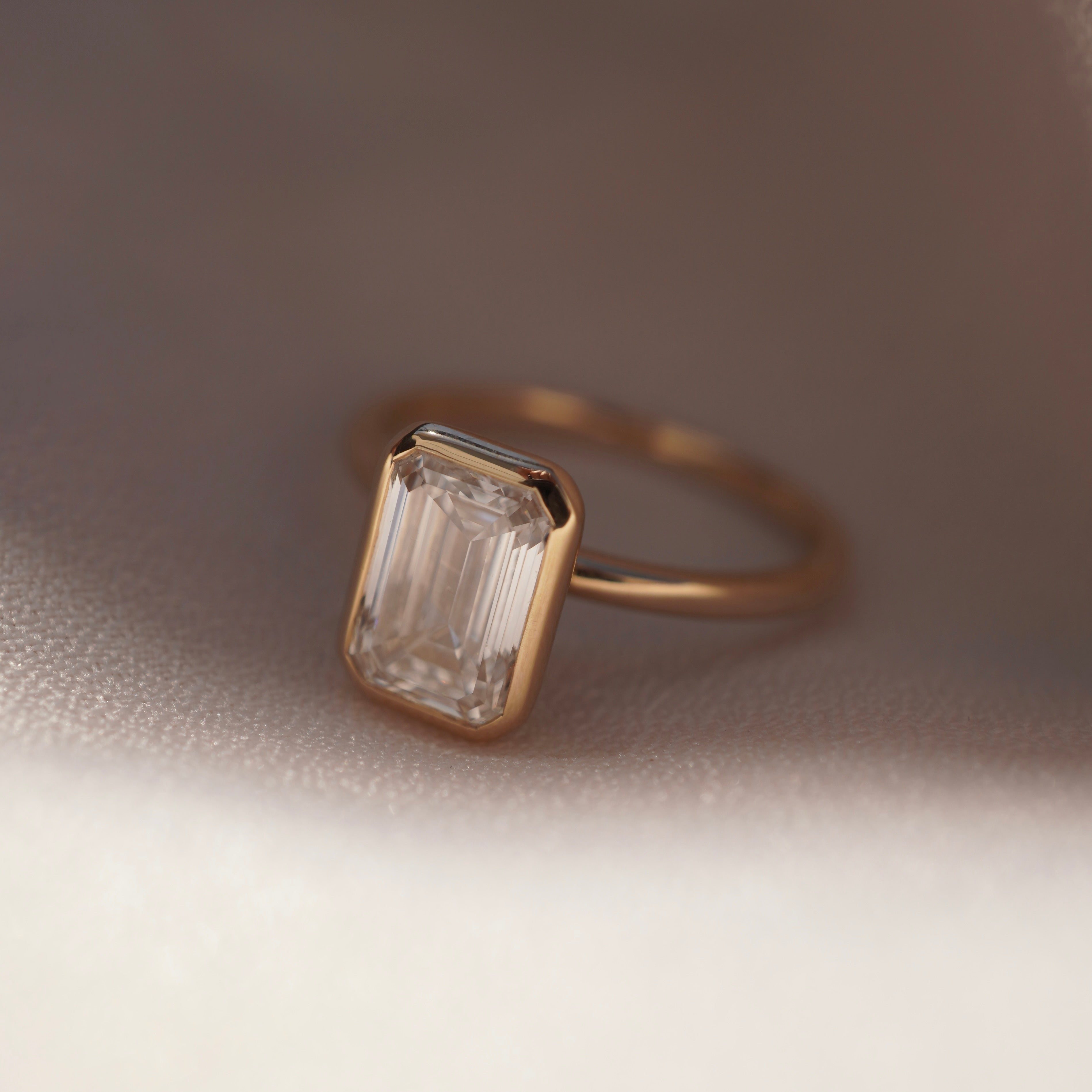 Emerald Bezel Solitaire