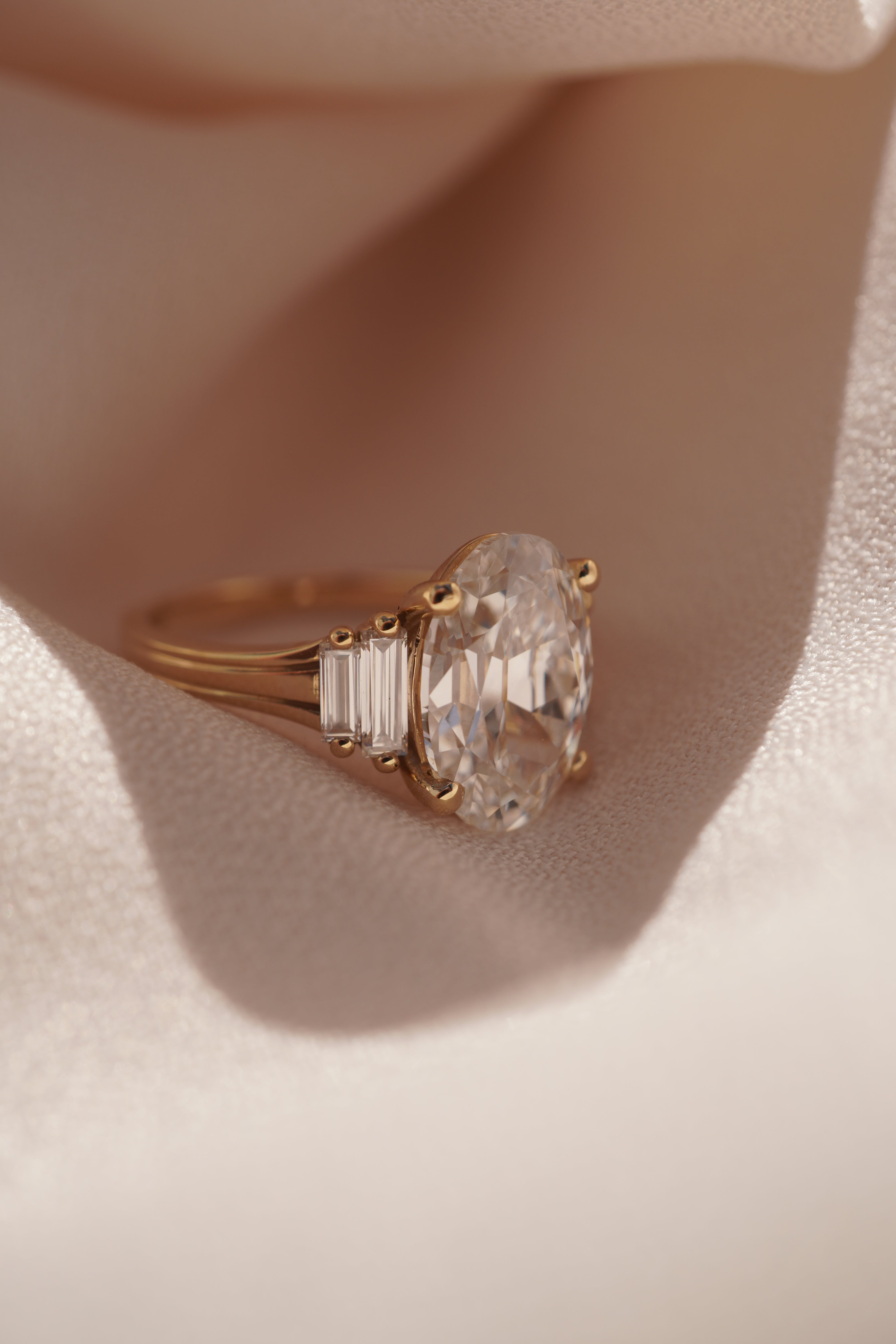 Celine Antique Oval Diamond Ring