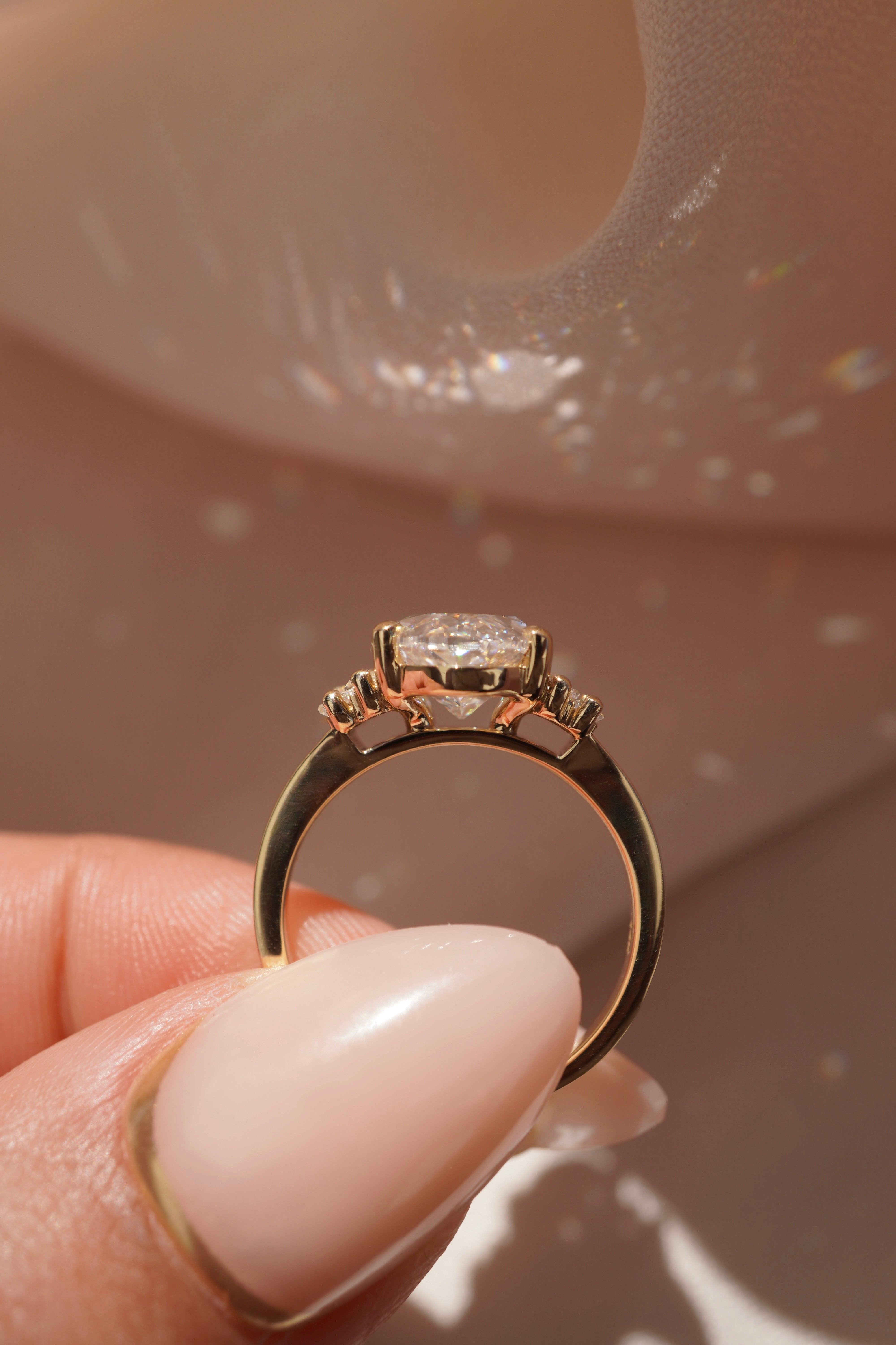 Celine Antique Oval Diamond Ring