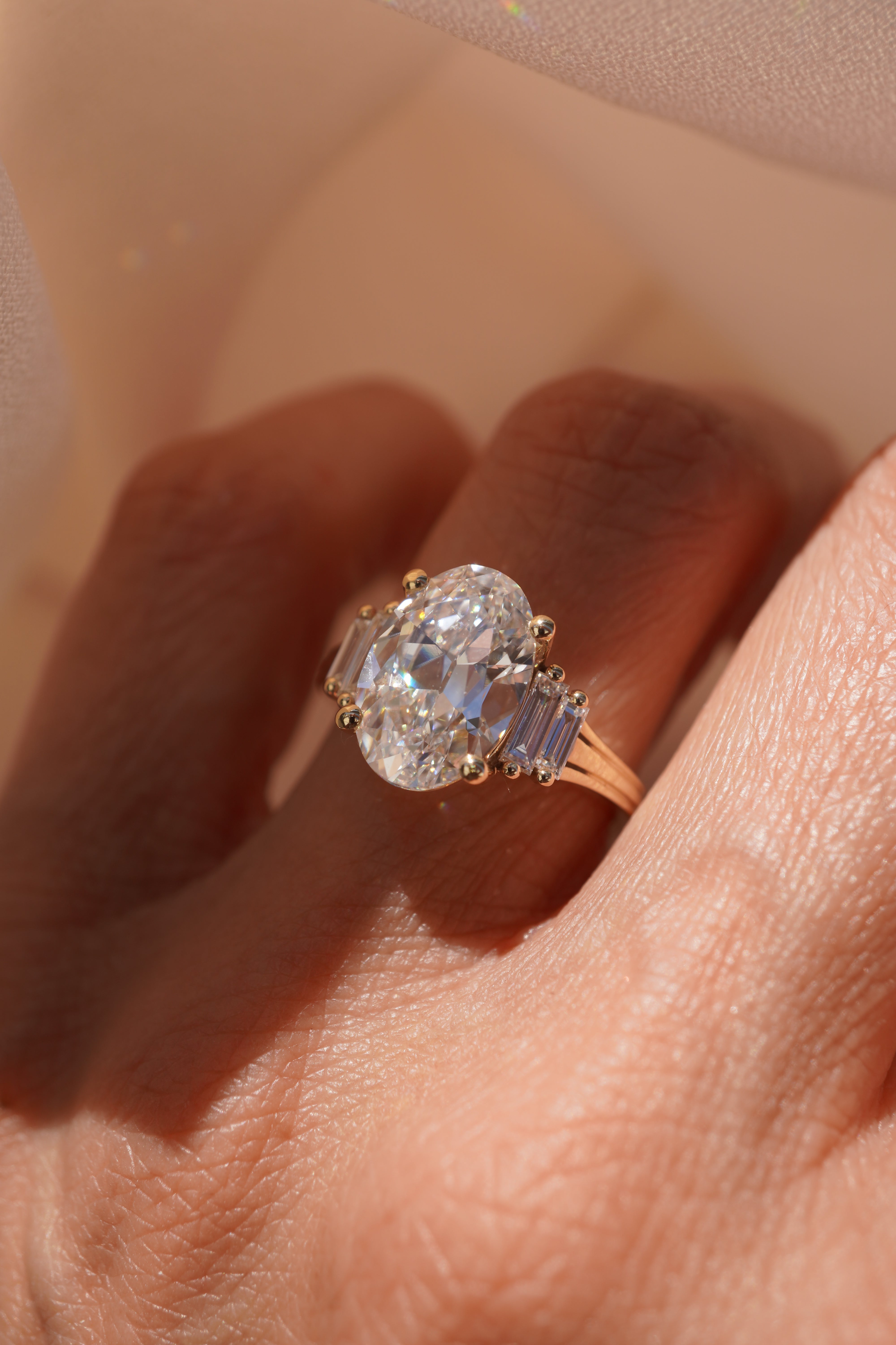 Celine Antique Oval Diamond Ring