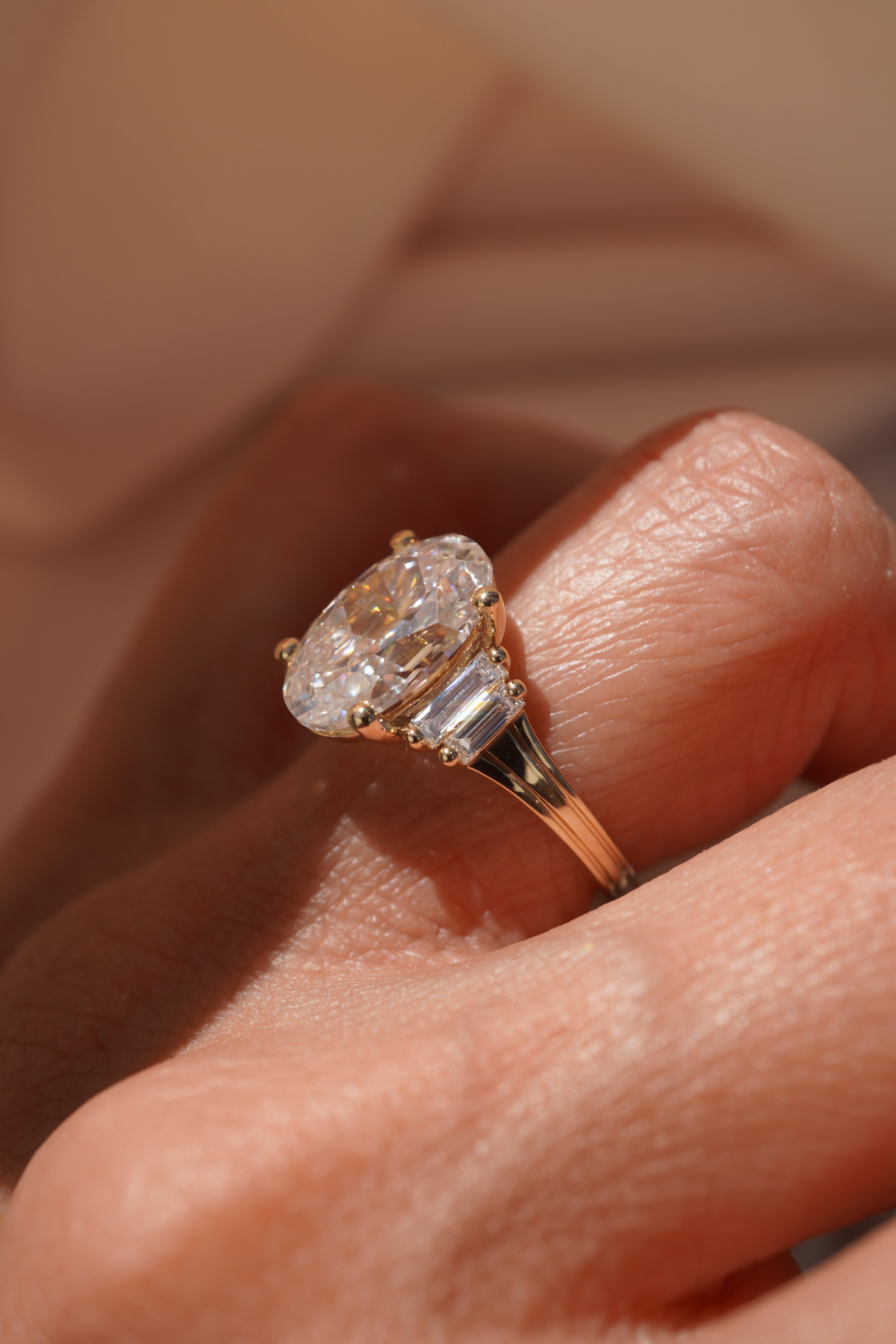 Celine Antique Oval Diamond Ring