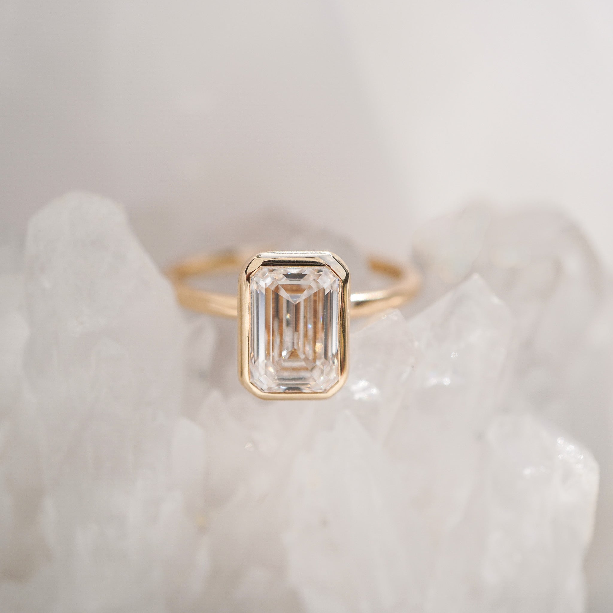 Emerald Bezel Solitaire