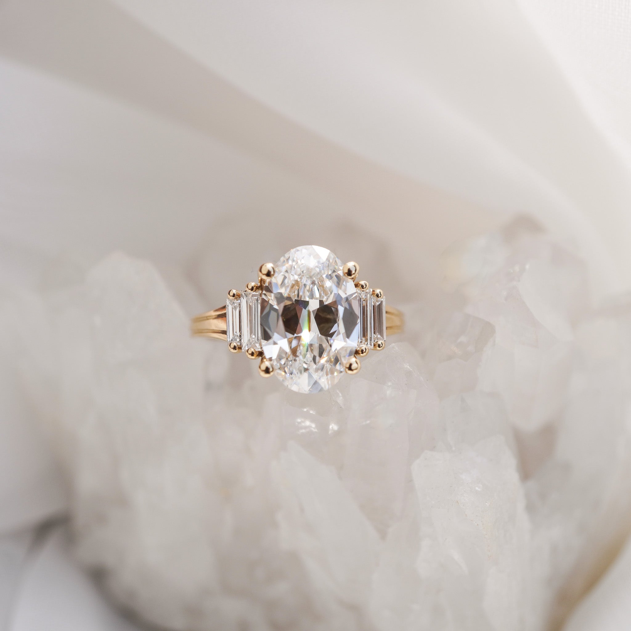 Celine Antique Oval Diamond Ring