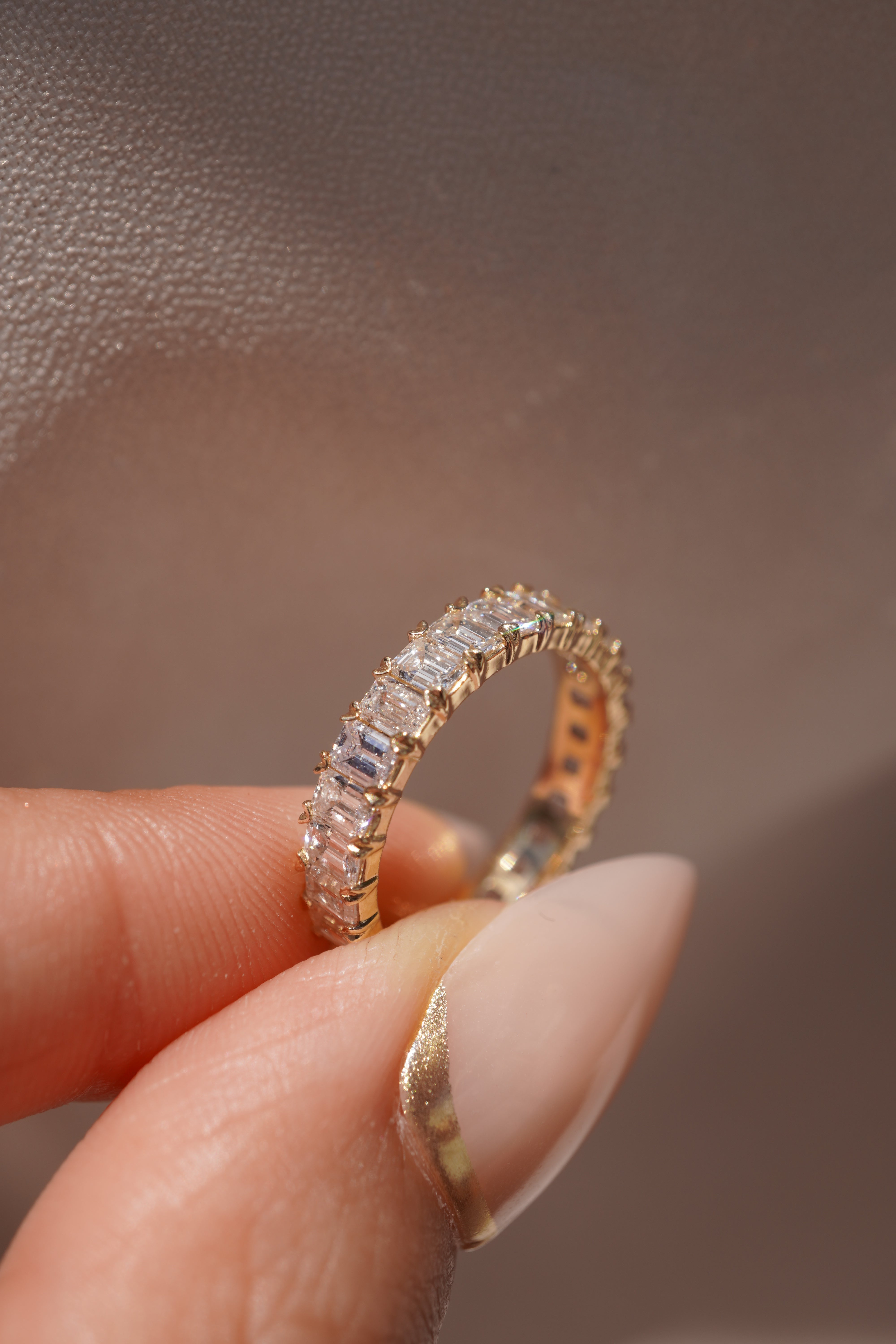 Vault Natural Petite Emerald Eternity Band
