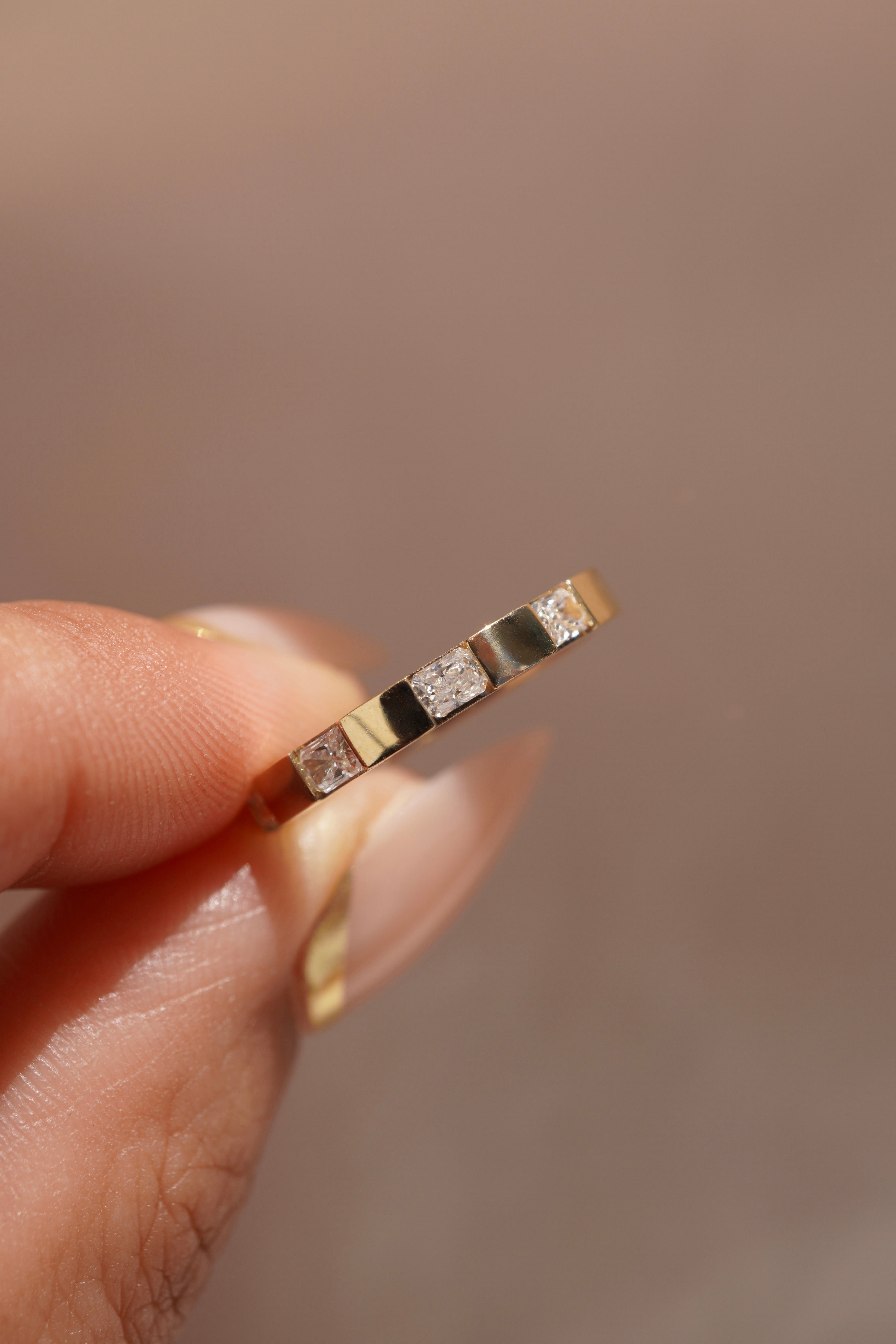 Radiant Inlay Diamond Band