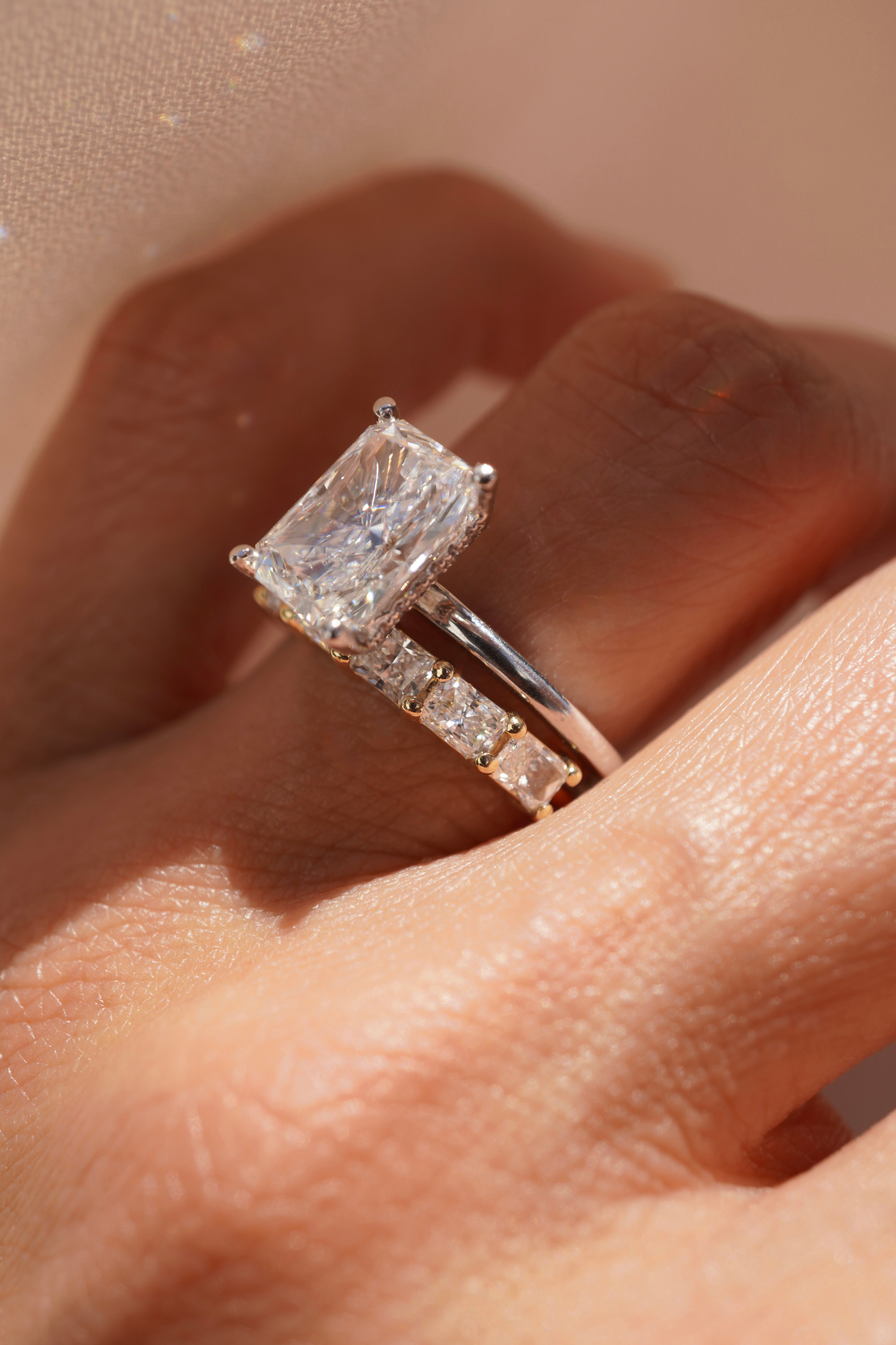 Lab Grown East-West Radiant Band