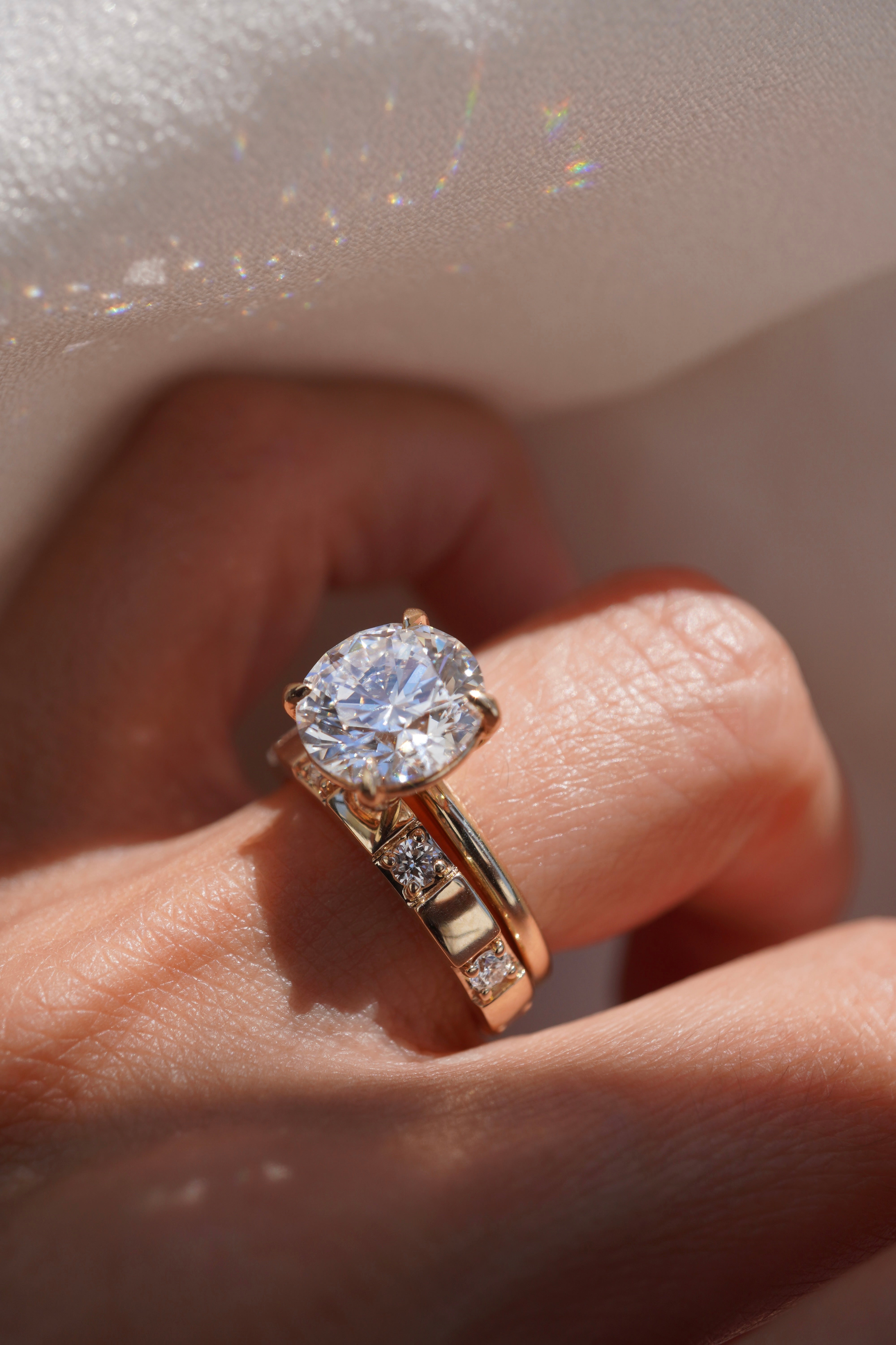 Inlay Diamond Band