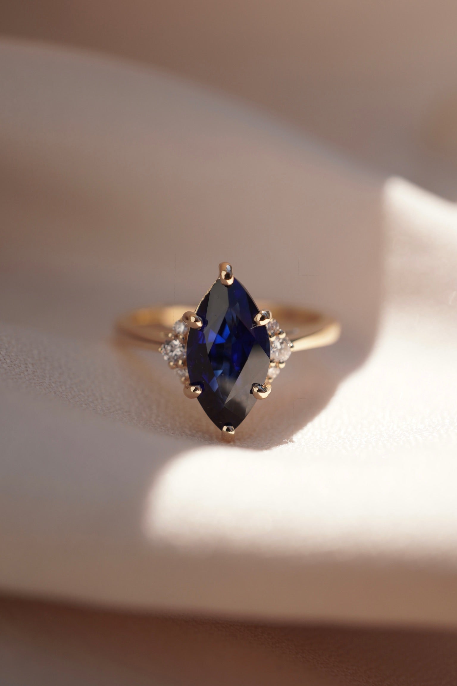 Custom Marquise Onyx Ring