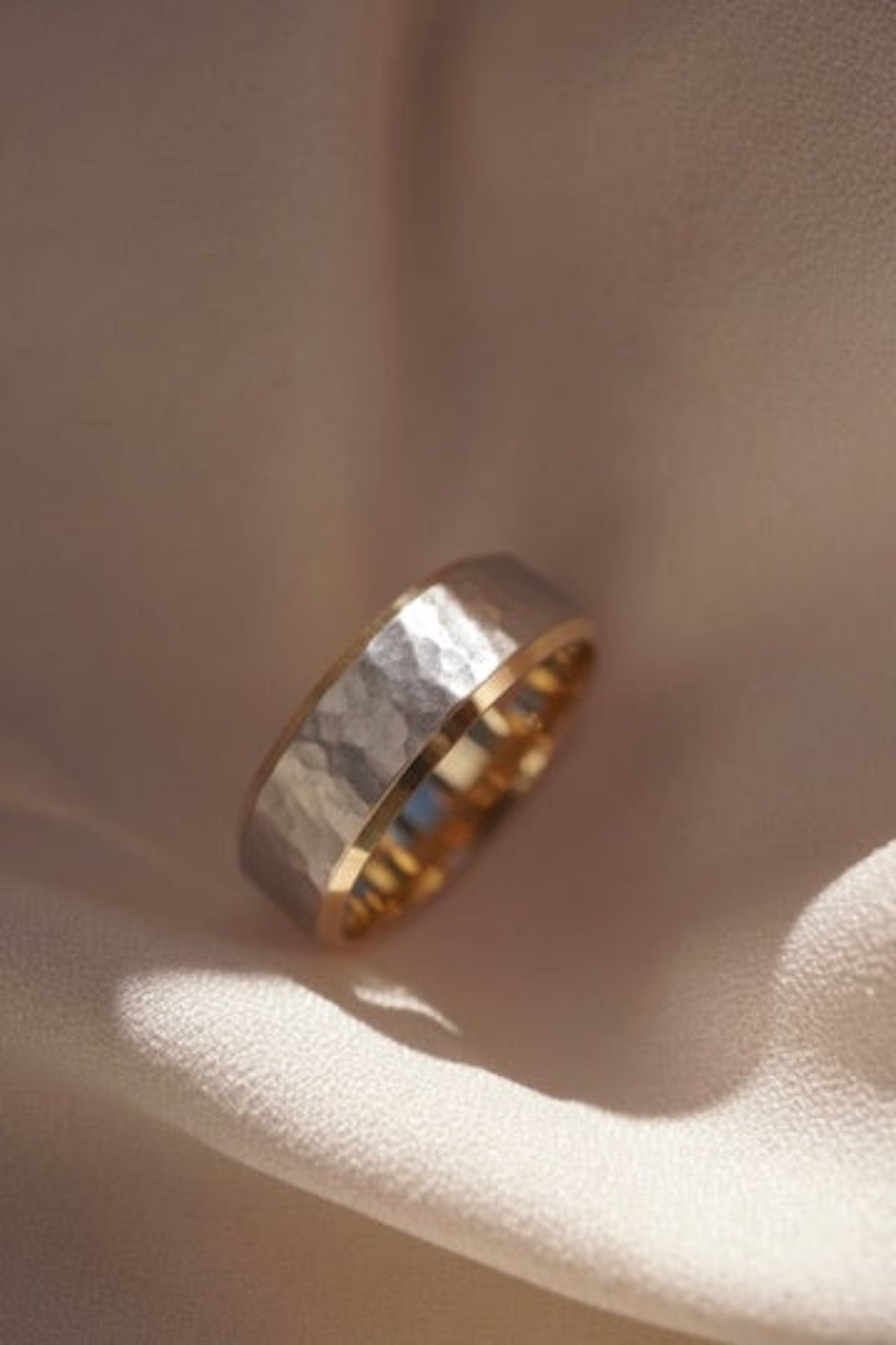 Custom Hammered and Beveled Band