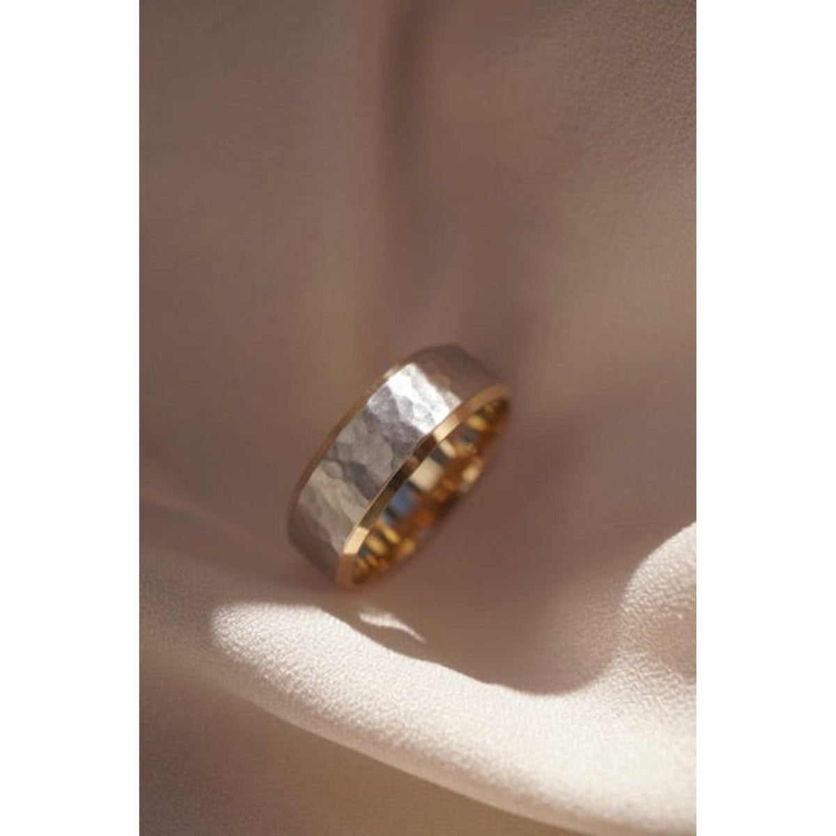 Custom Hammered and Beveled Band