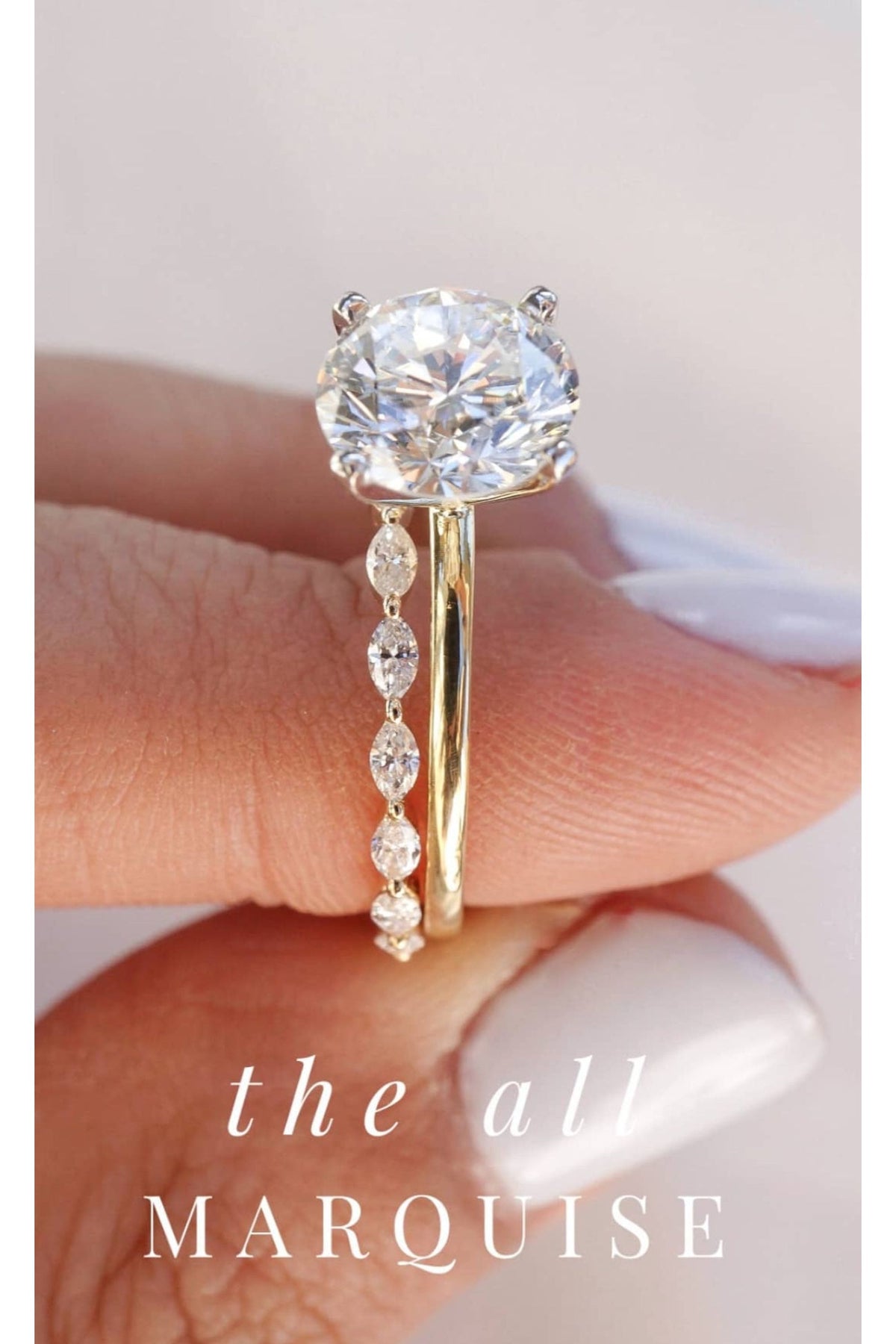 Petite Marquise Diamond Band