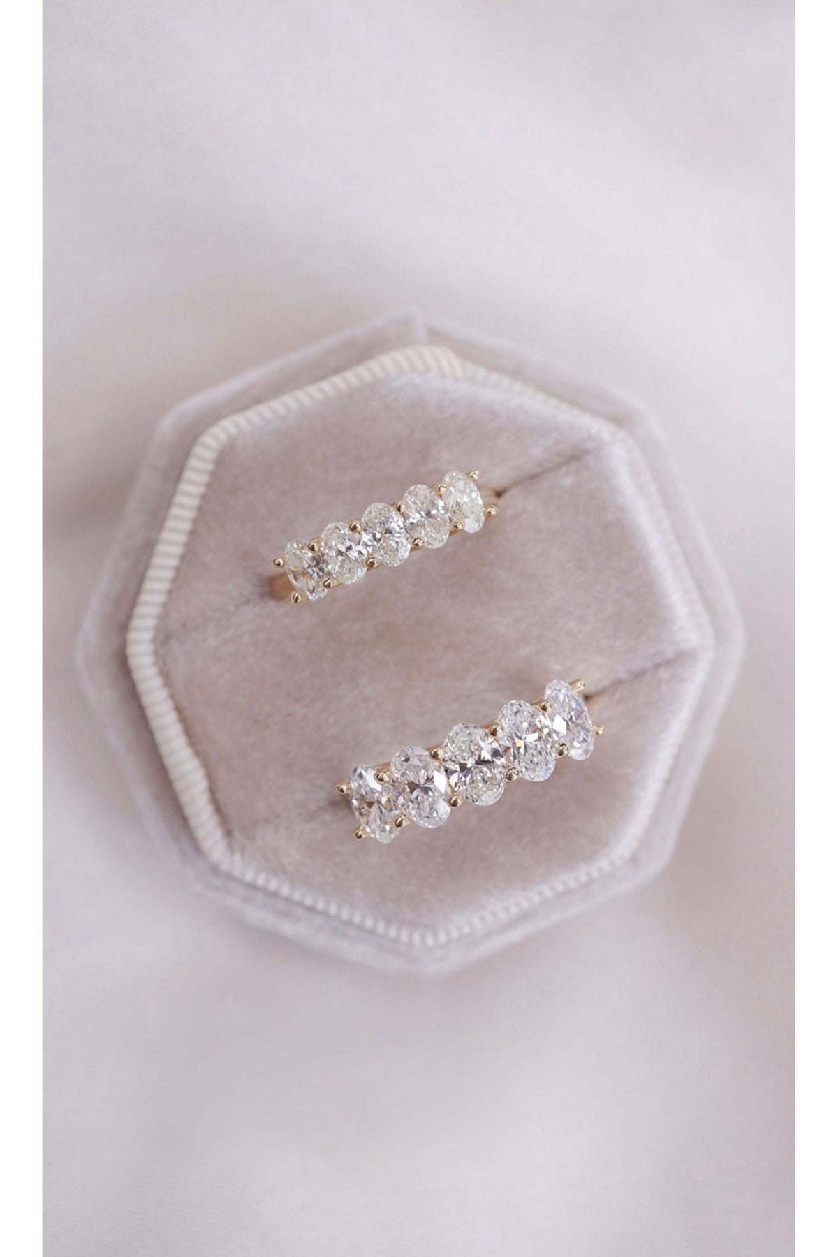 1.00ct Natural 5 Oval Diamond Band