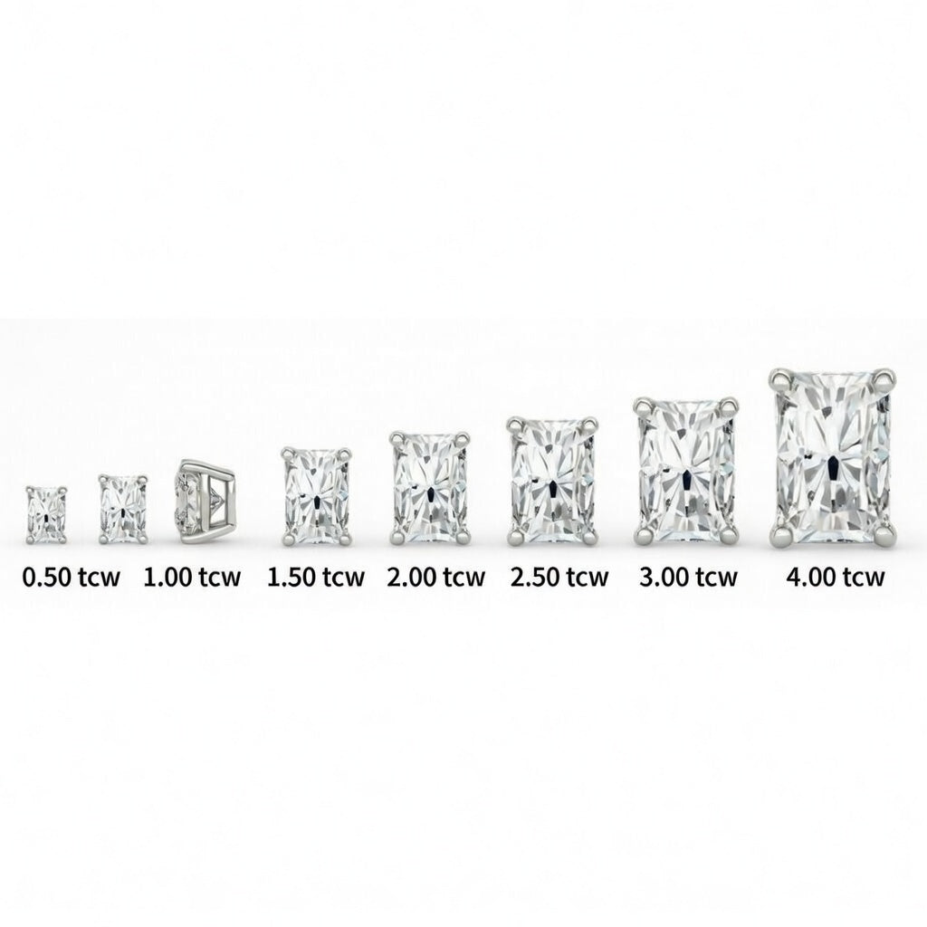 Lab Grown Radiant Diamond Studs