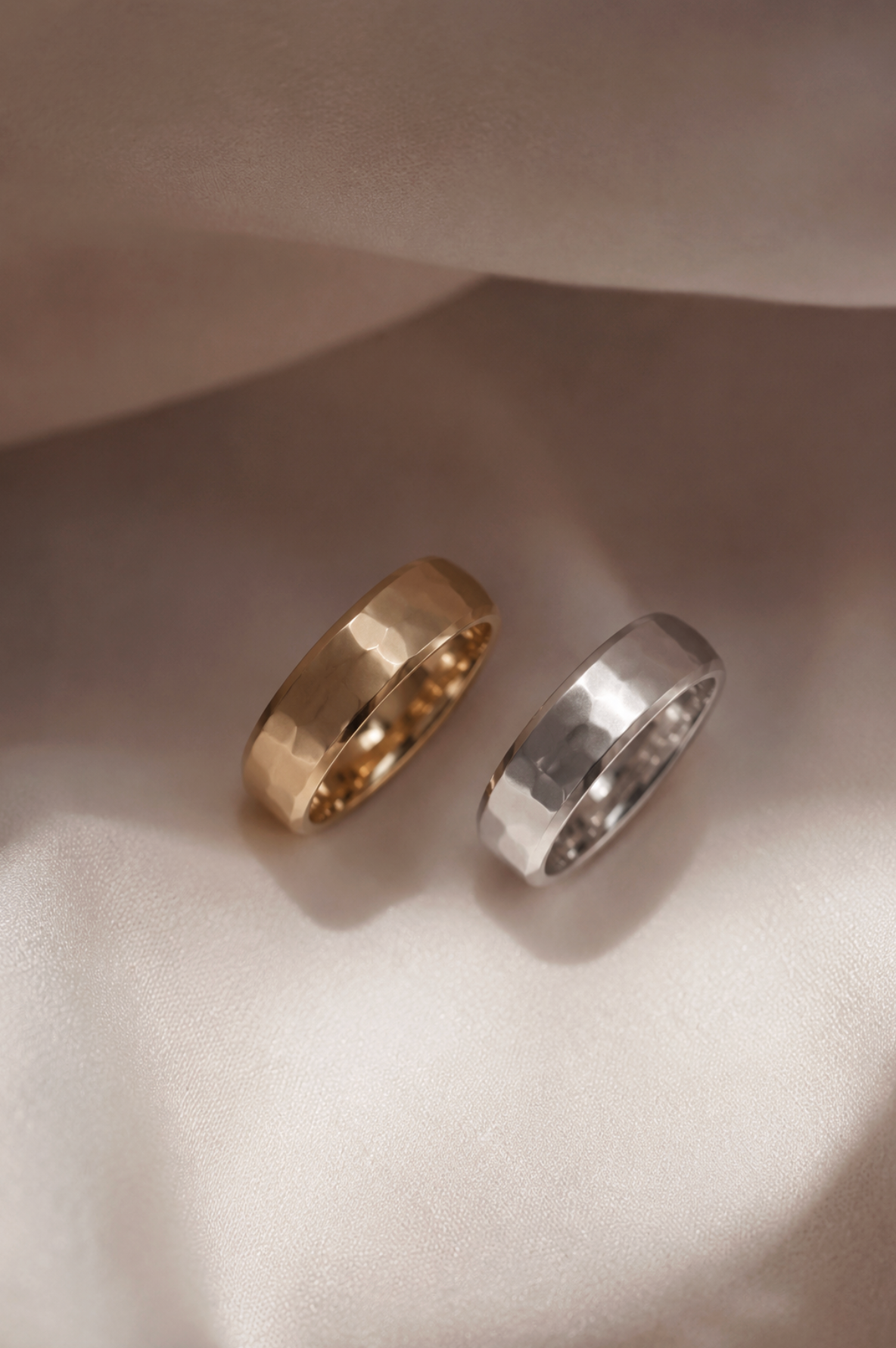 Hammered Beveled Band
