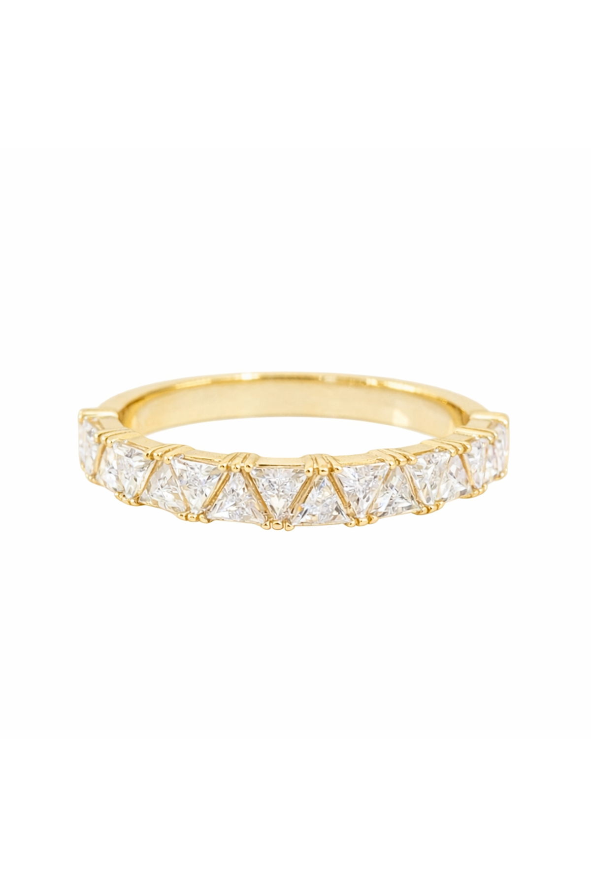 Lab Grown Trillion Diamond Band