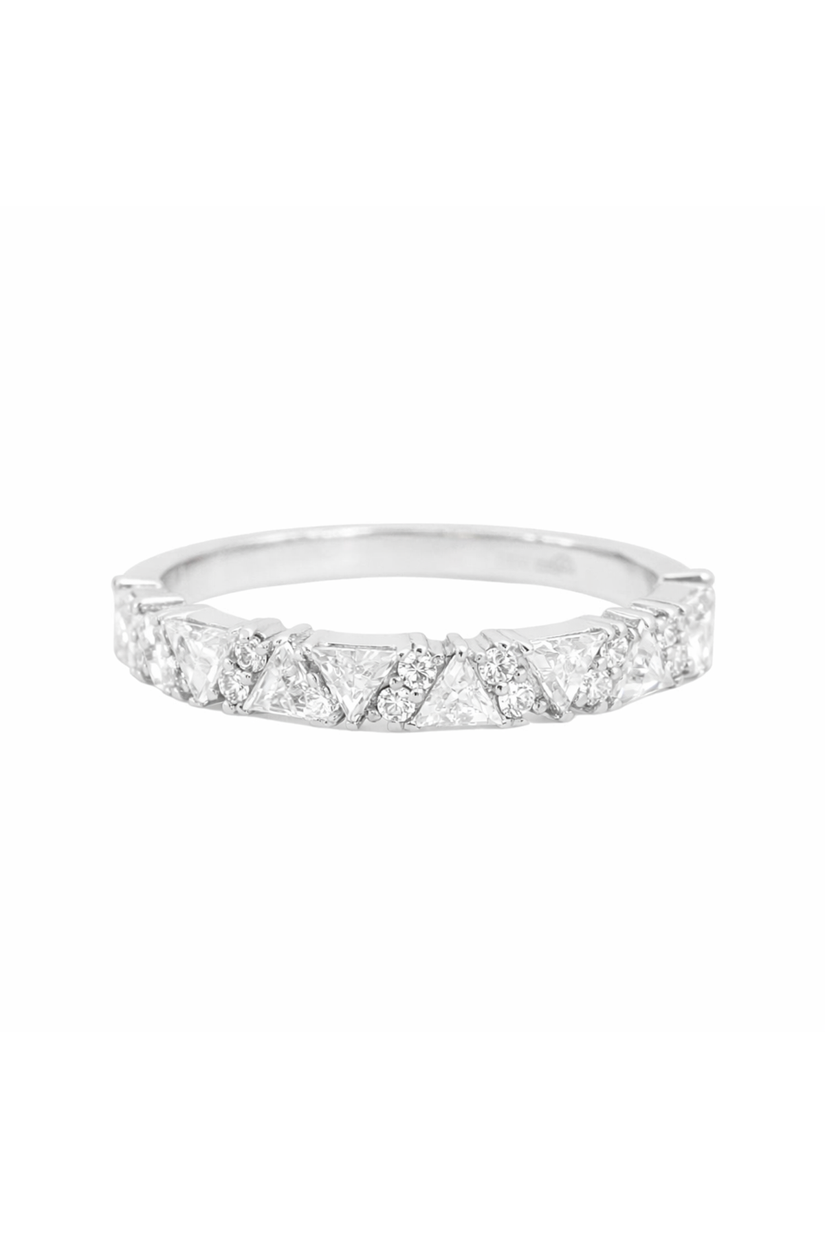 Lab Grown Trillion and Round Diamond Band