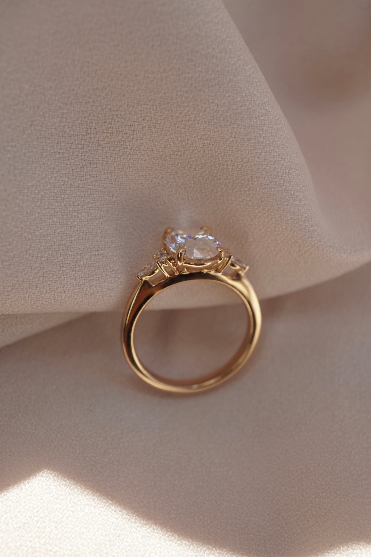 Cosmic Oval Diamond Engagement Ring