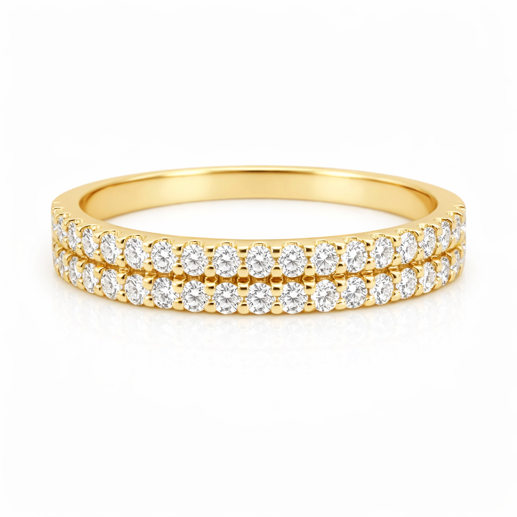 Double Row Diamond Band