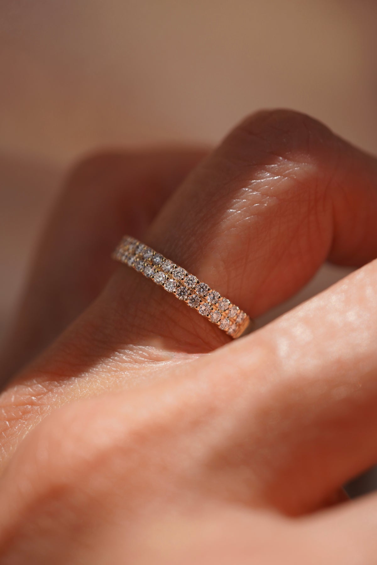 Double Row Diamond Band