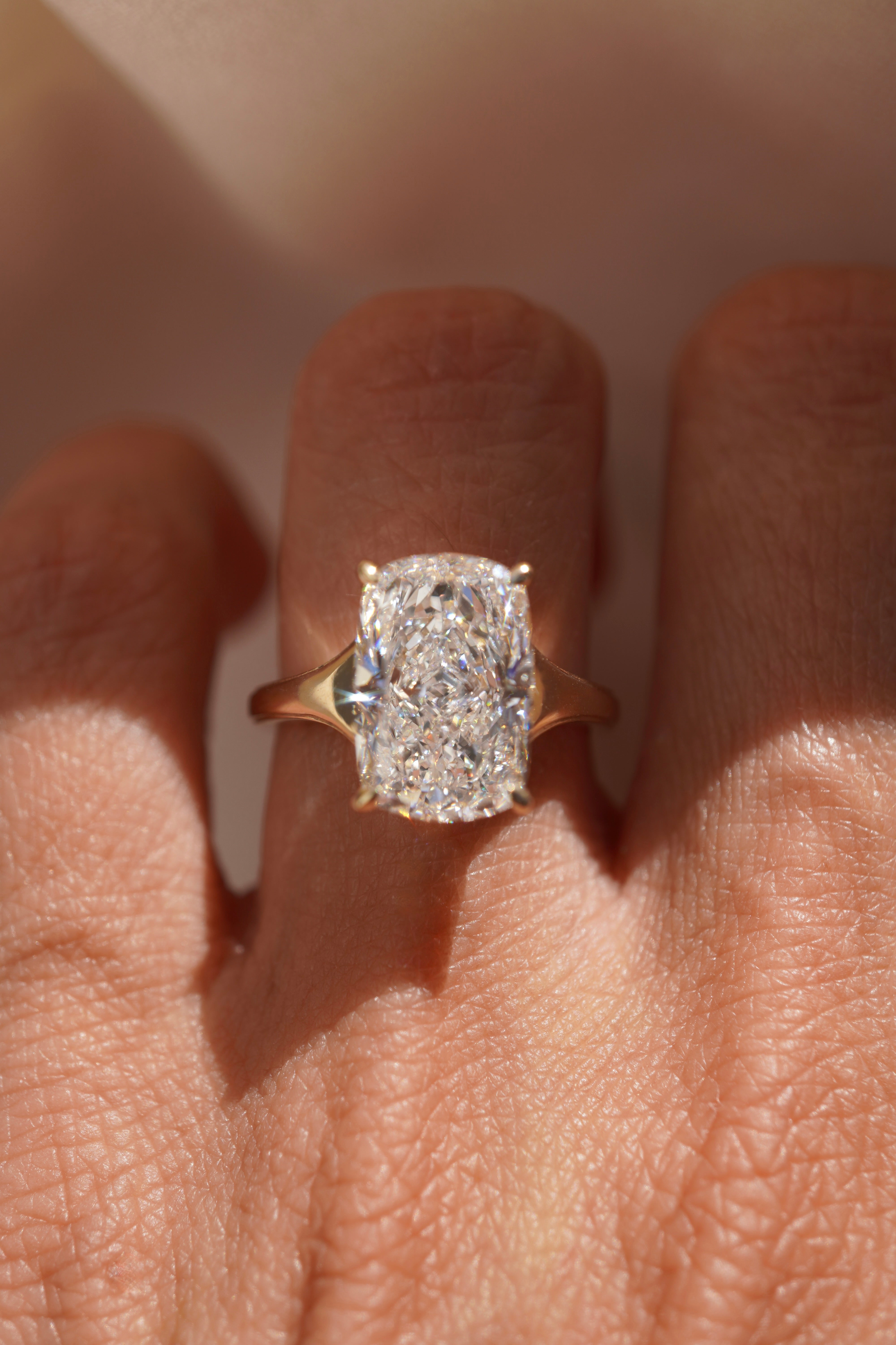 Stella Elongated Cushion Diamond Ring