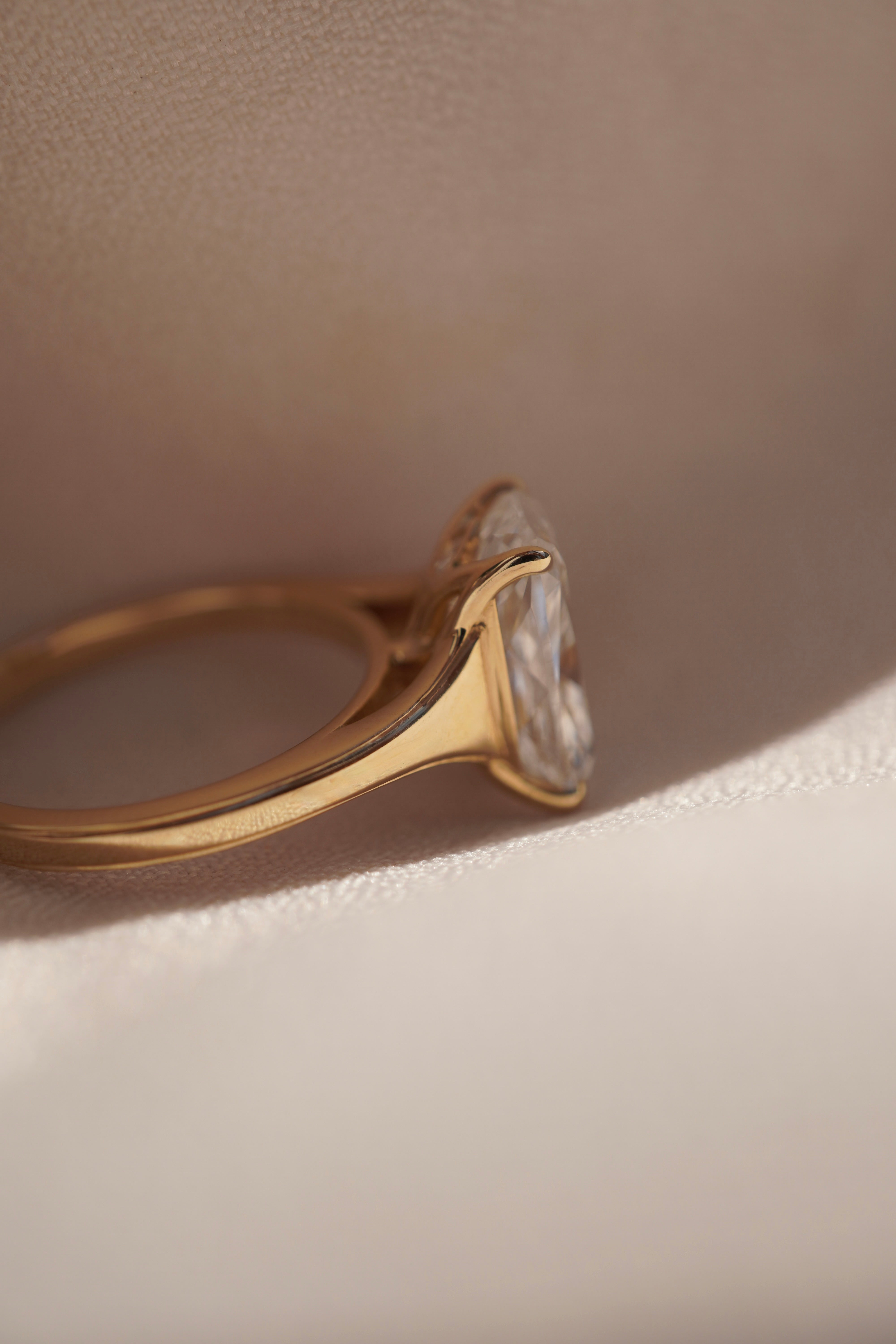 Stella Elongated Cushion Diamond Ring