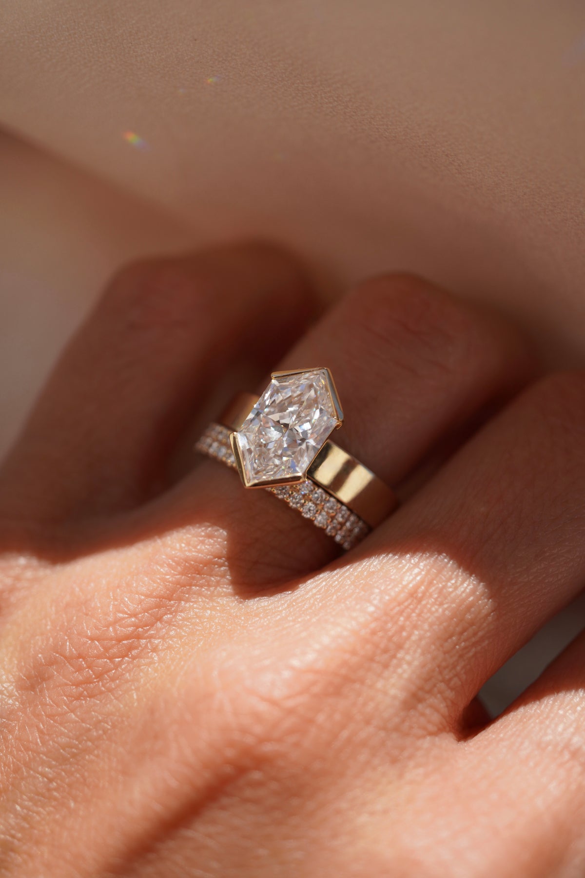 Double Row Diamond Band