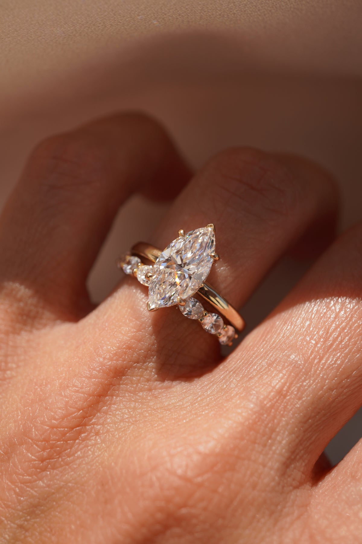 Lab Grown Petite East-West Oval Band