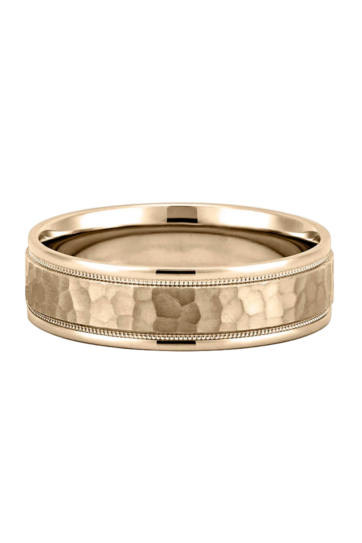 Milgrain Edge Hammered Band