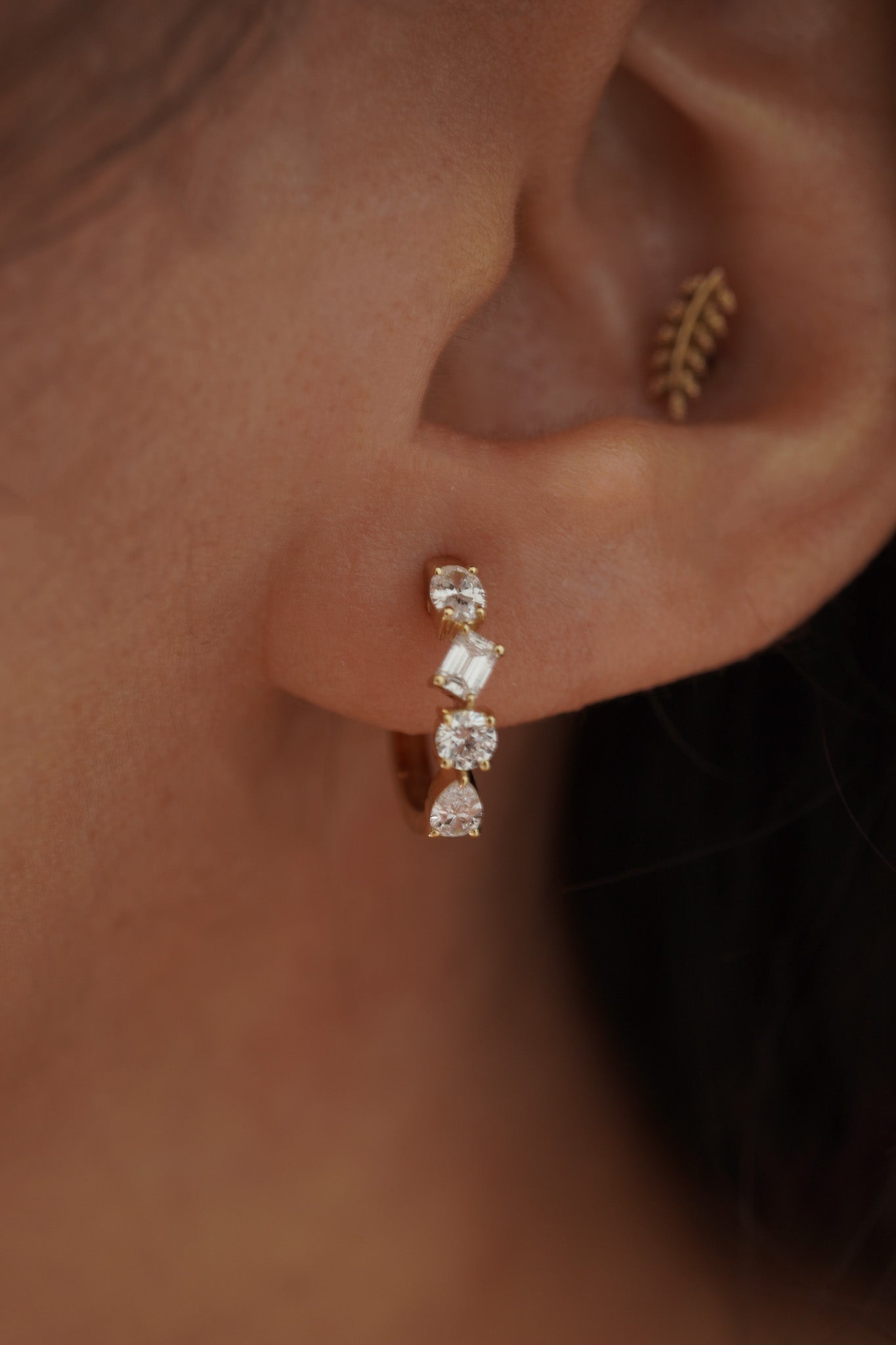 Confetti Diamond Huggies