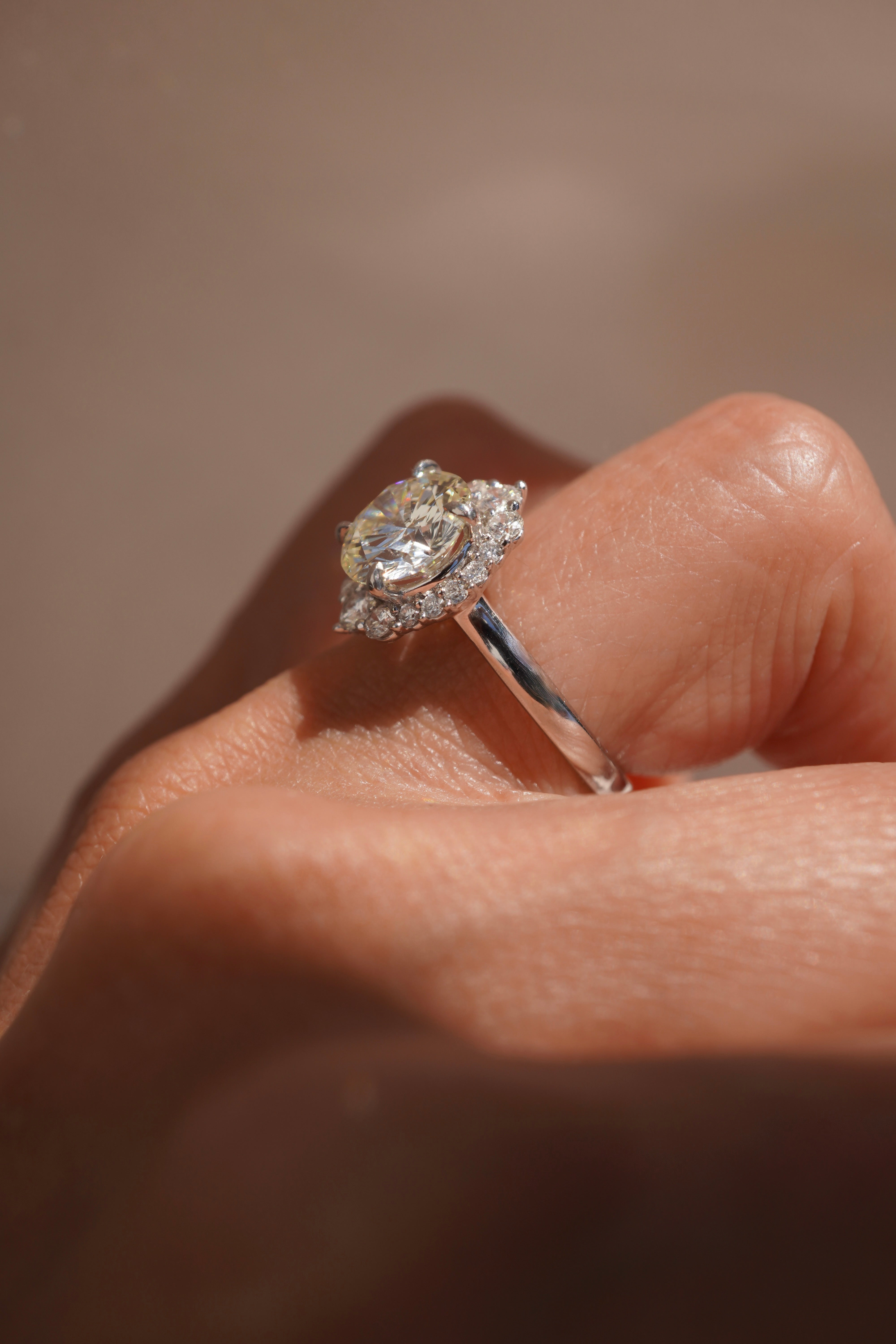 Snowflake Halo Diamond Ring