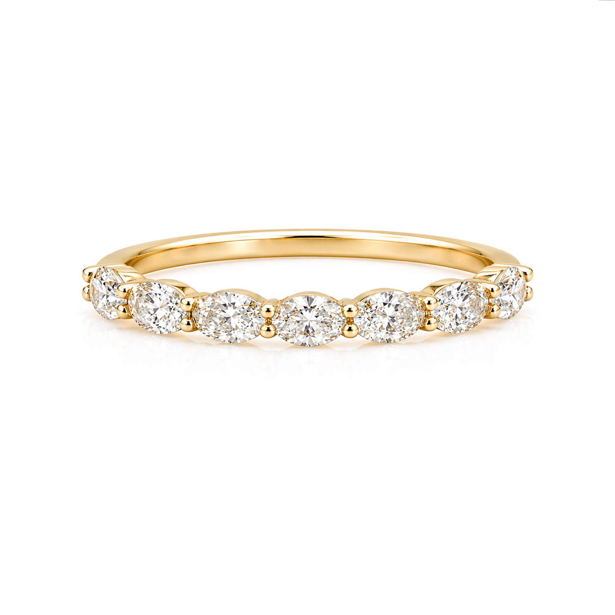 Lab Grown Petite East-West Oval Band