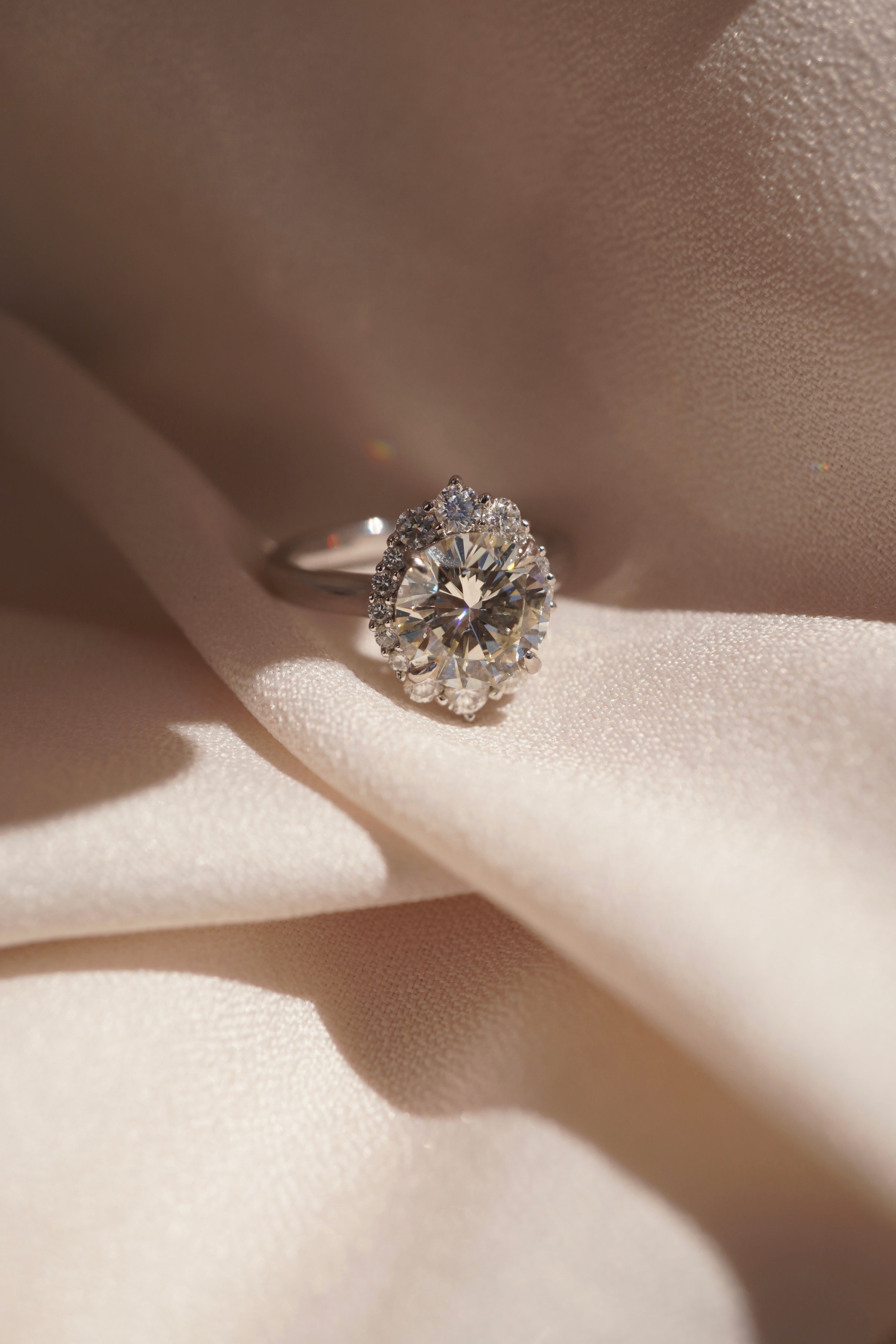 Snowflake Halo Diamond Ring