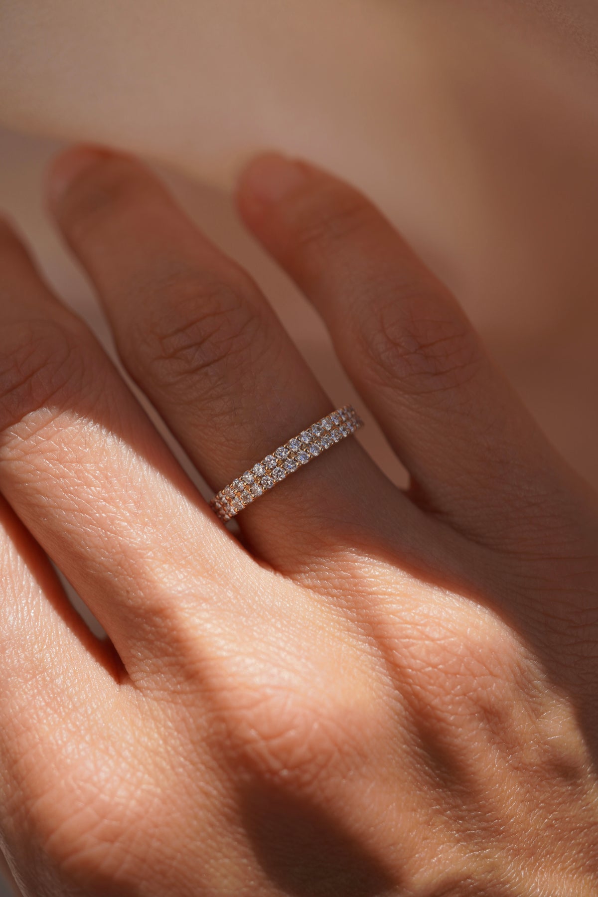 Double Row Diamond Band
