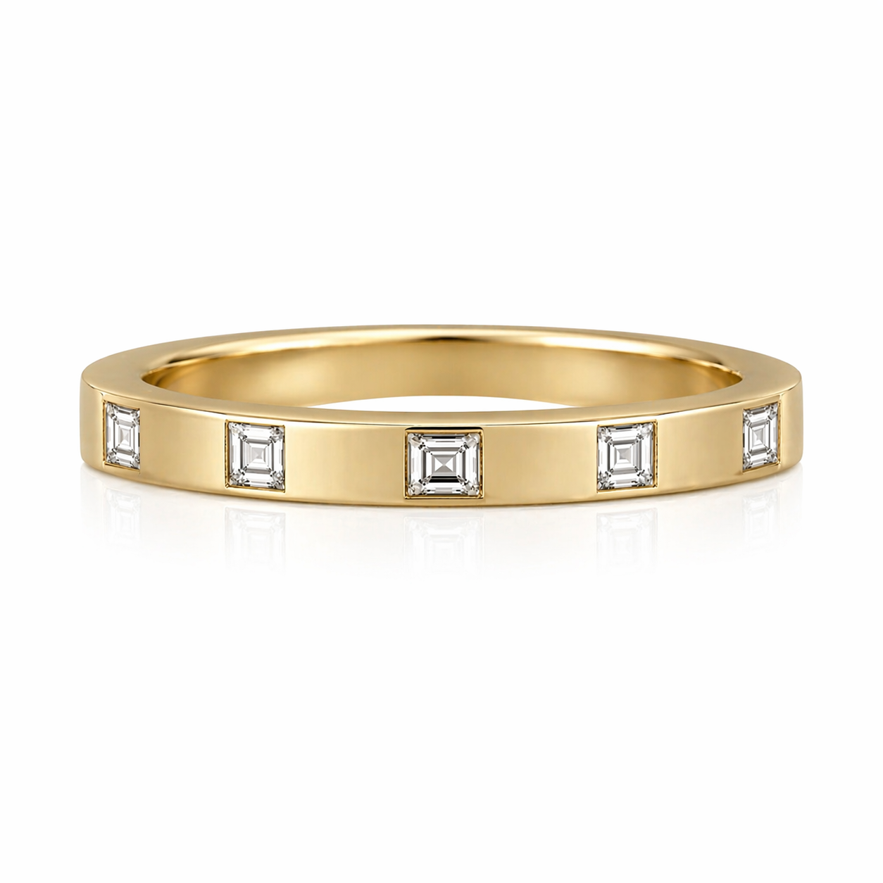 Square Baguette Inlay Band