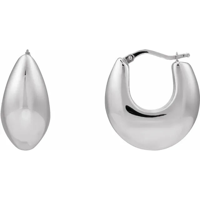 Silver Cloud Hoops