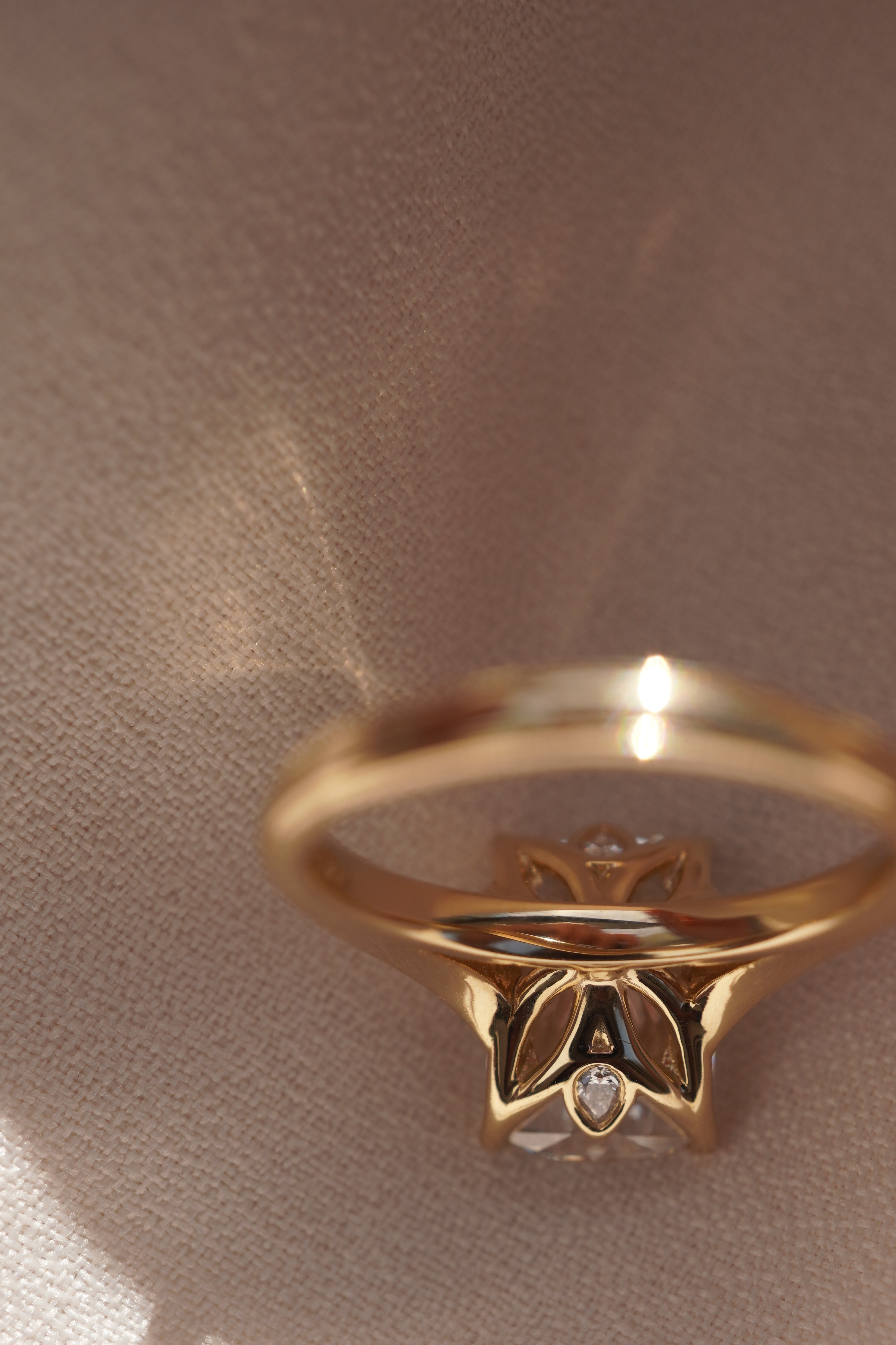 Stella Elongated Cushion Diamond Ring
